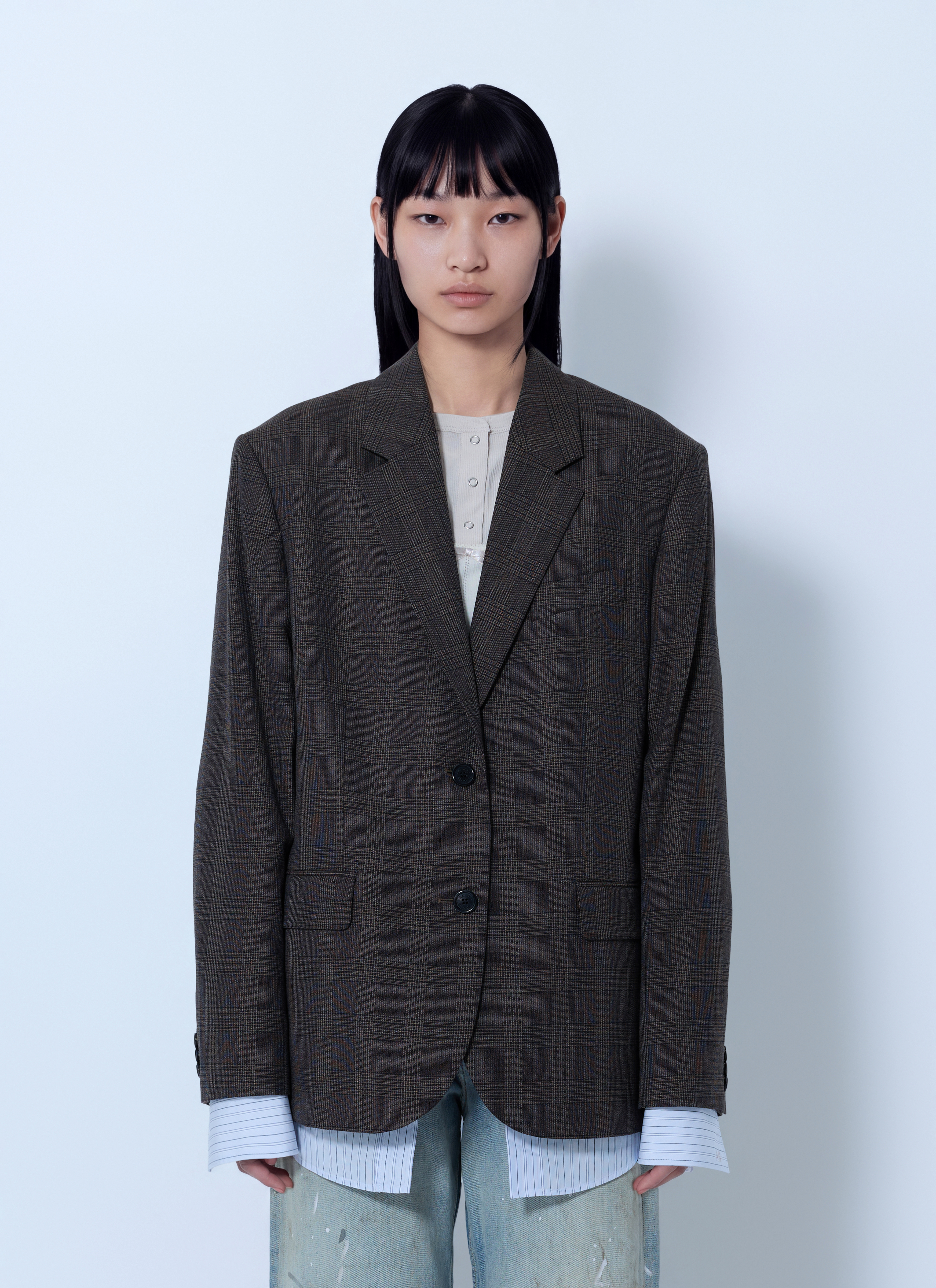 Acne Studios Acne Studios Checked Wool Blazer