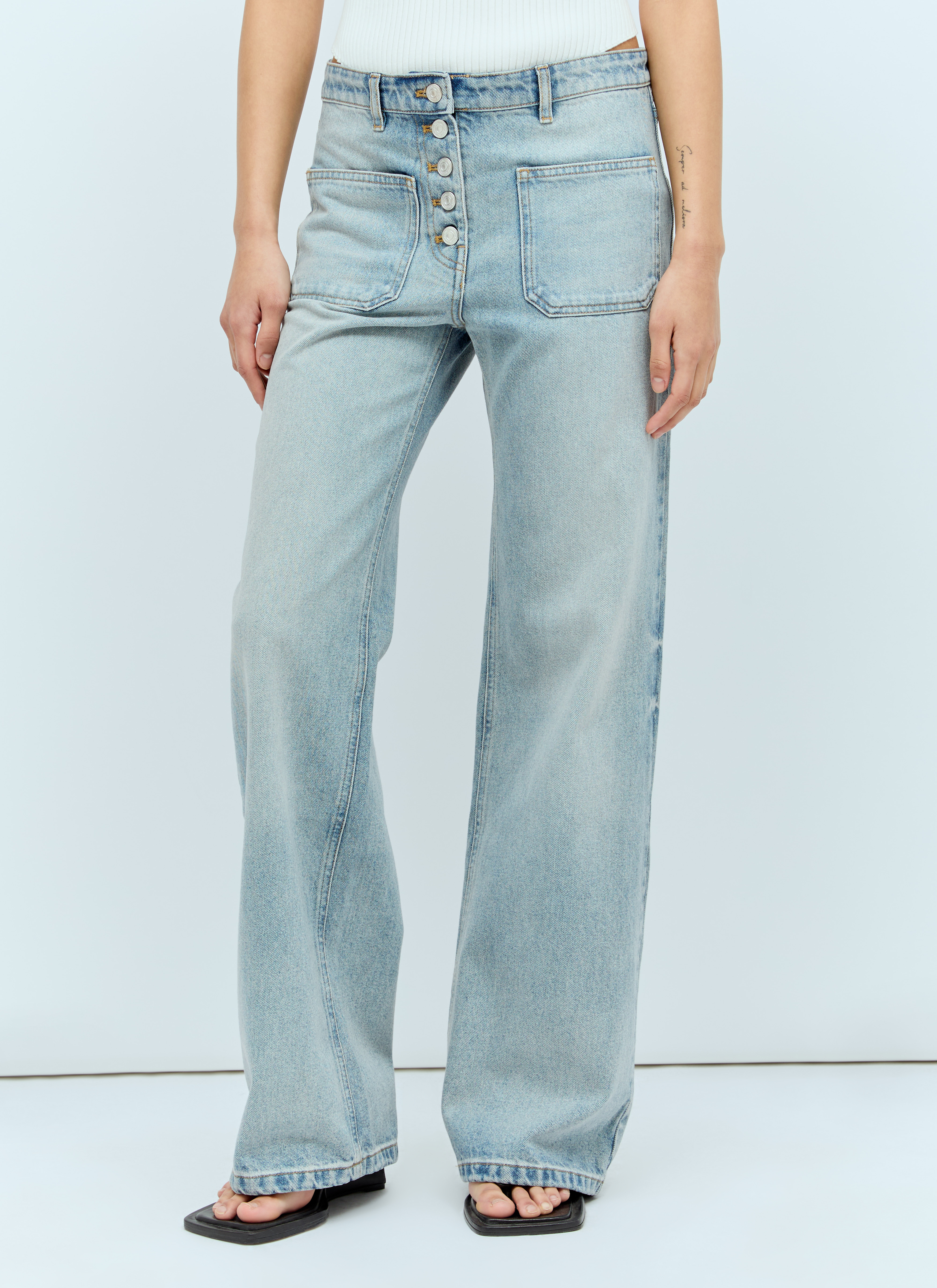 デニム・ジーパン COURReGES Woman Jeans Denim 124DPA194DE0016 7011 Courrèges Outlet: Jeans woman - Denim | Courrèges jeans