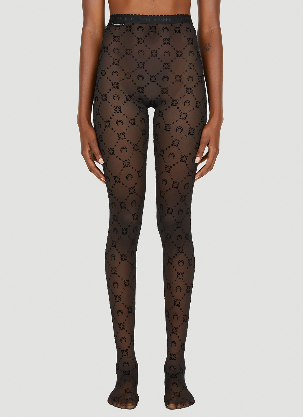 Flocked Mesh Leggings
