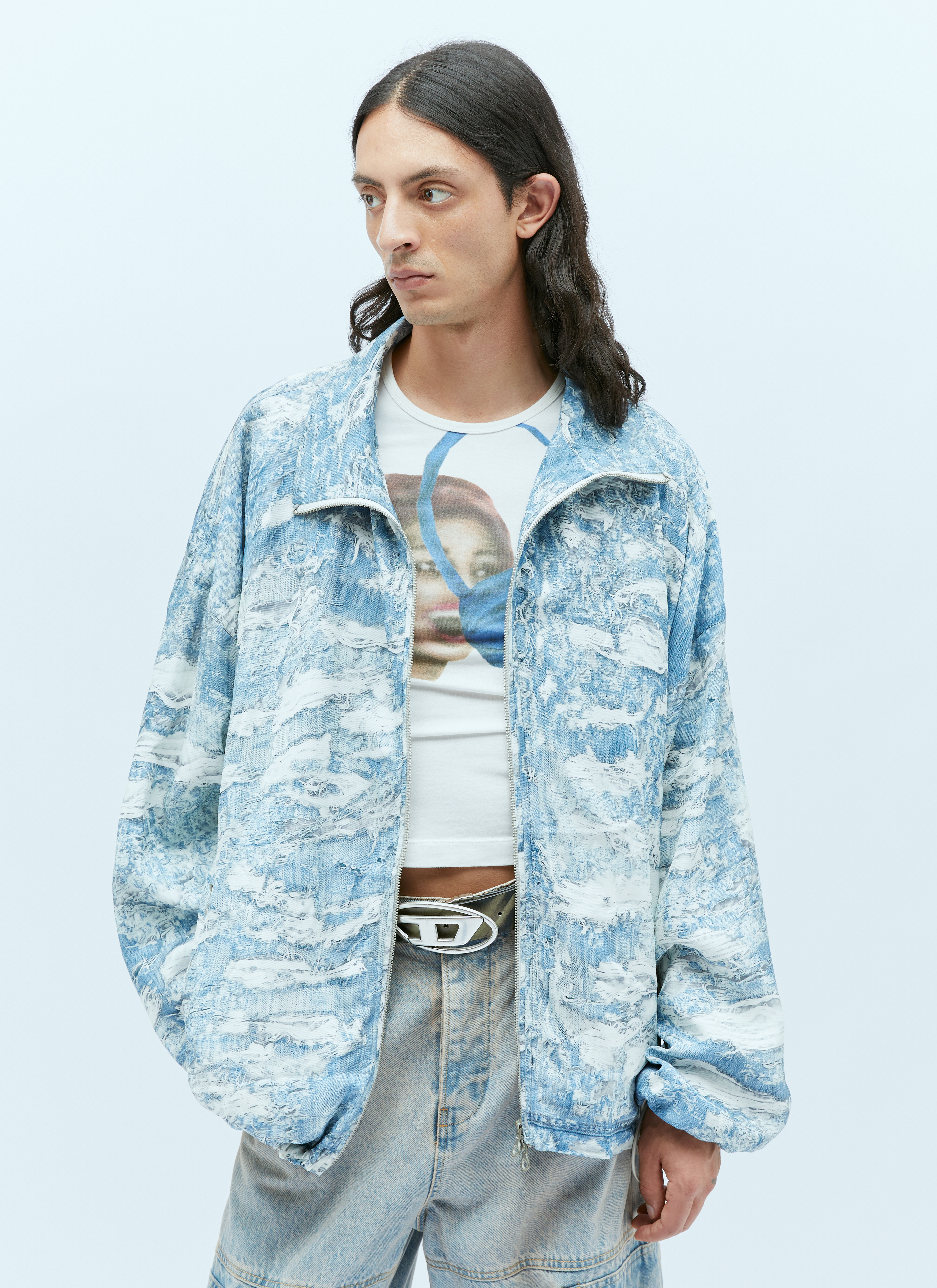 Diesel Men's' J-Alston Windbreaker Jacket in Blue | LN-CC®