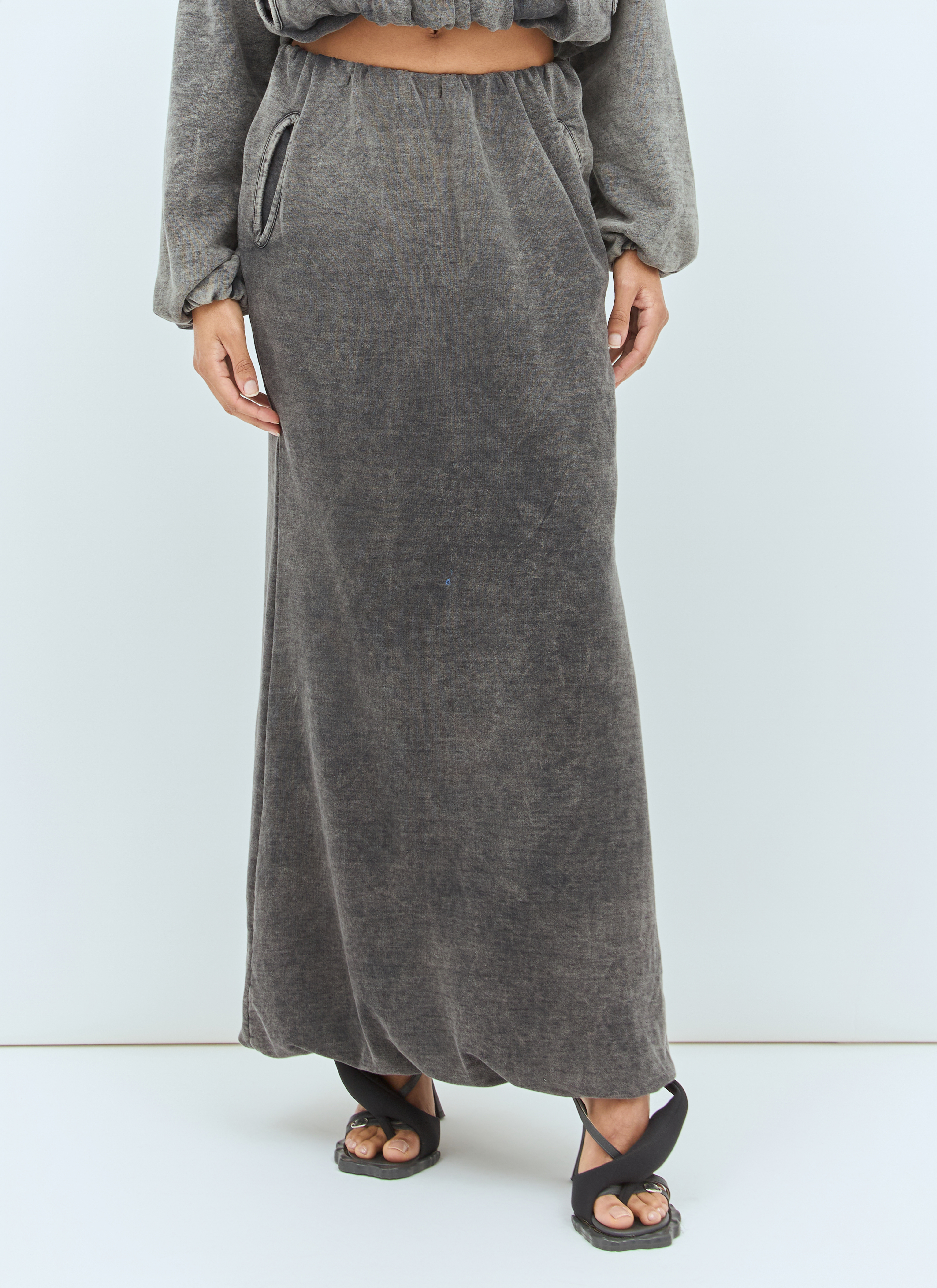 Diesel Donna Grigio O-Tulip Maxi Skirt - Woman Skirts M