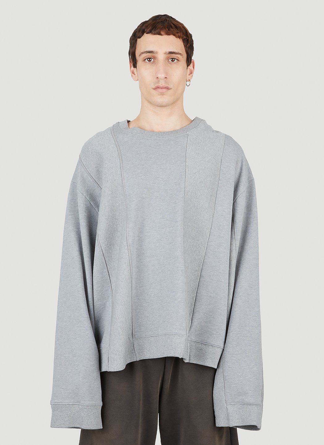 ★MM6 Maison Margiela★ Band Sweatshirt Melange Gray S52GU01 MM6 Maison Margiela Band Sweatshirt in Grey | LN-CC
