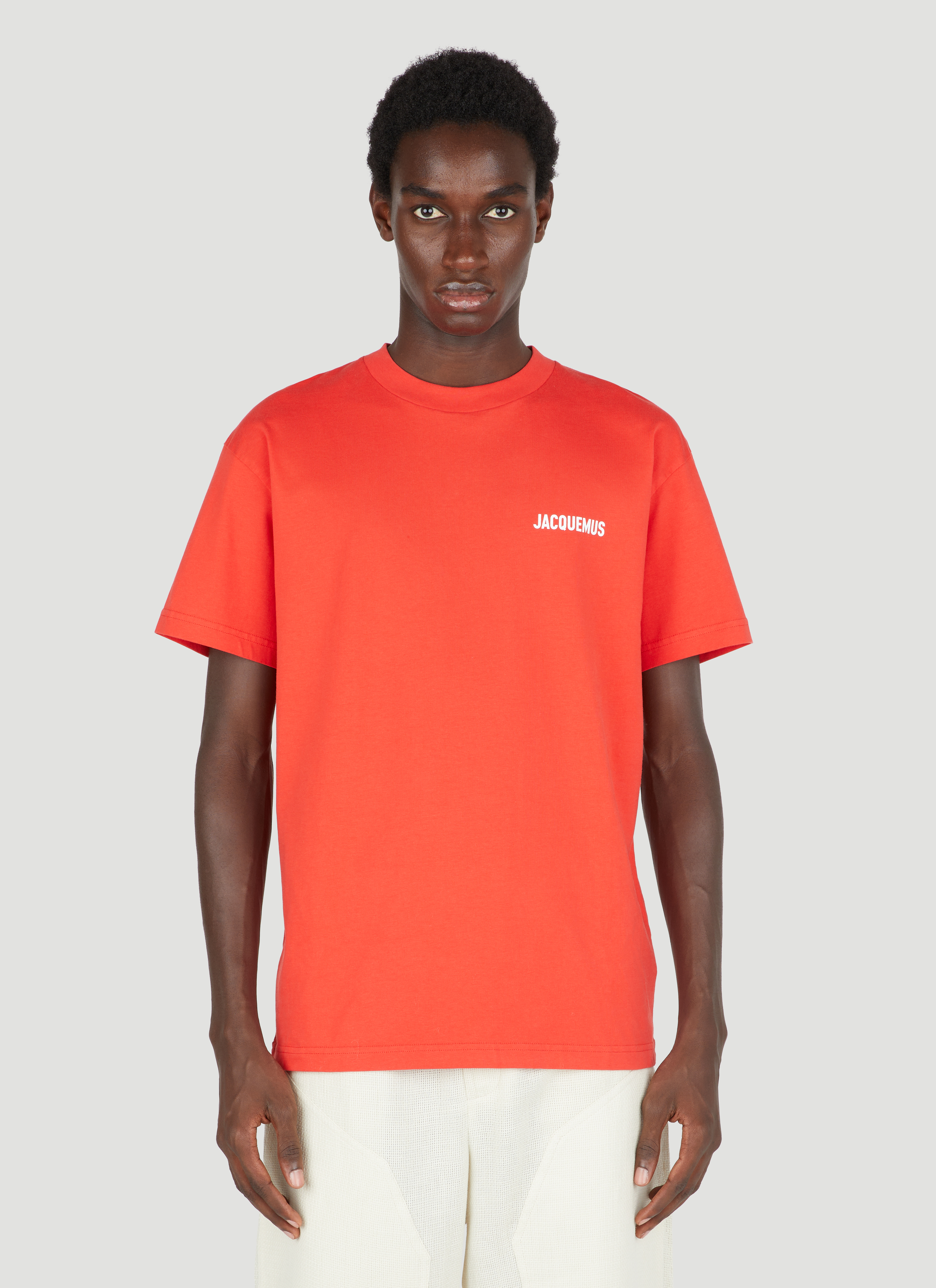 Jacquemus Men's' Logo Print T-Shirt in Red | LN-CC®