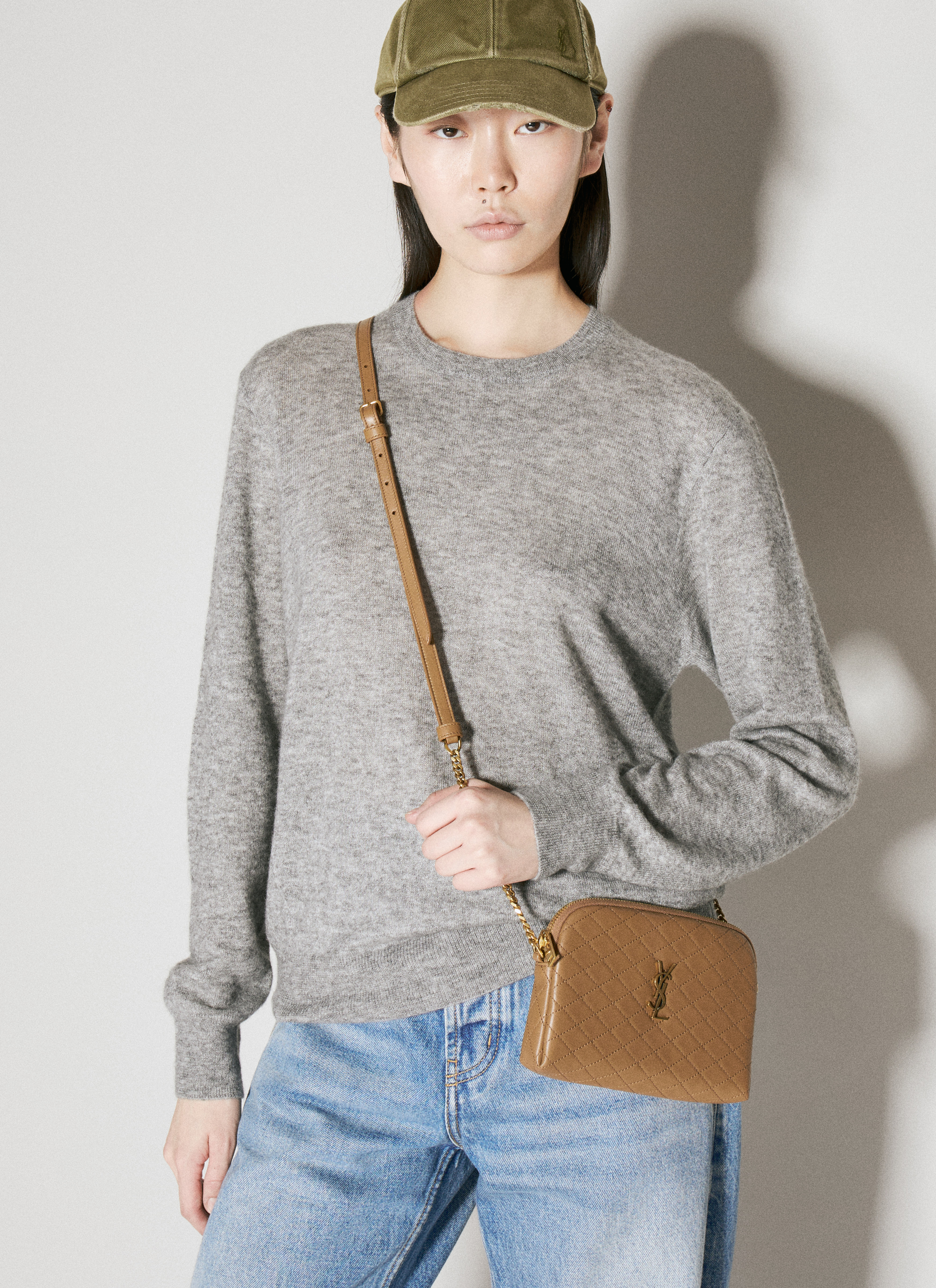 Saint Laurent Women's' Gaby Zipped Pouch in Brown | LN-CC®