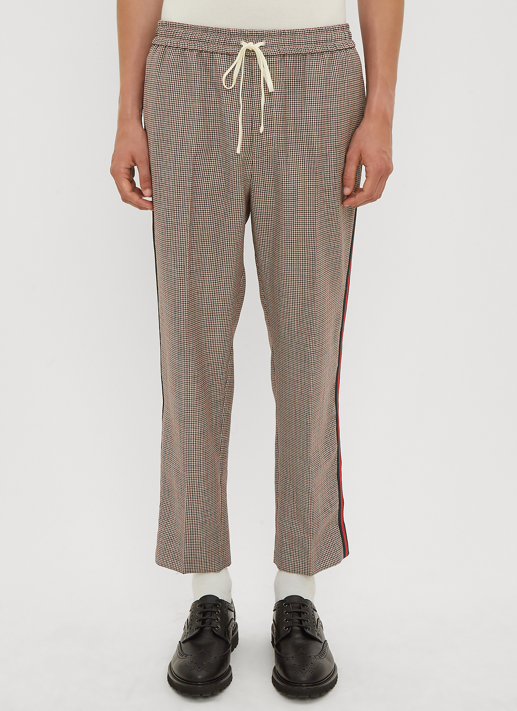Gucci  Stripe Check Track Pants in Brown LNCC