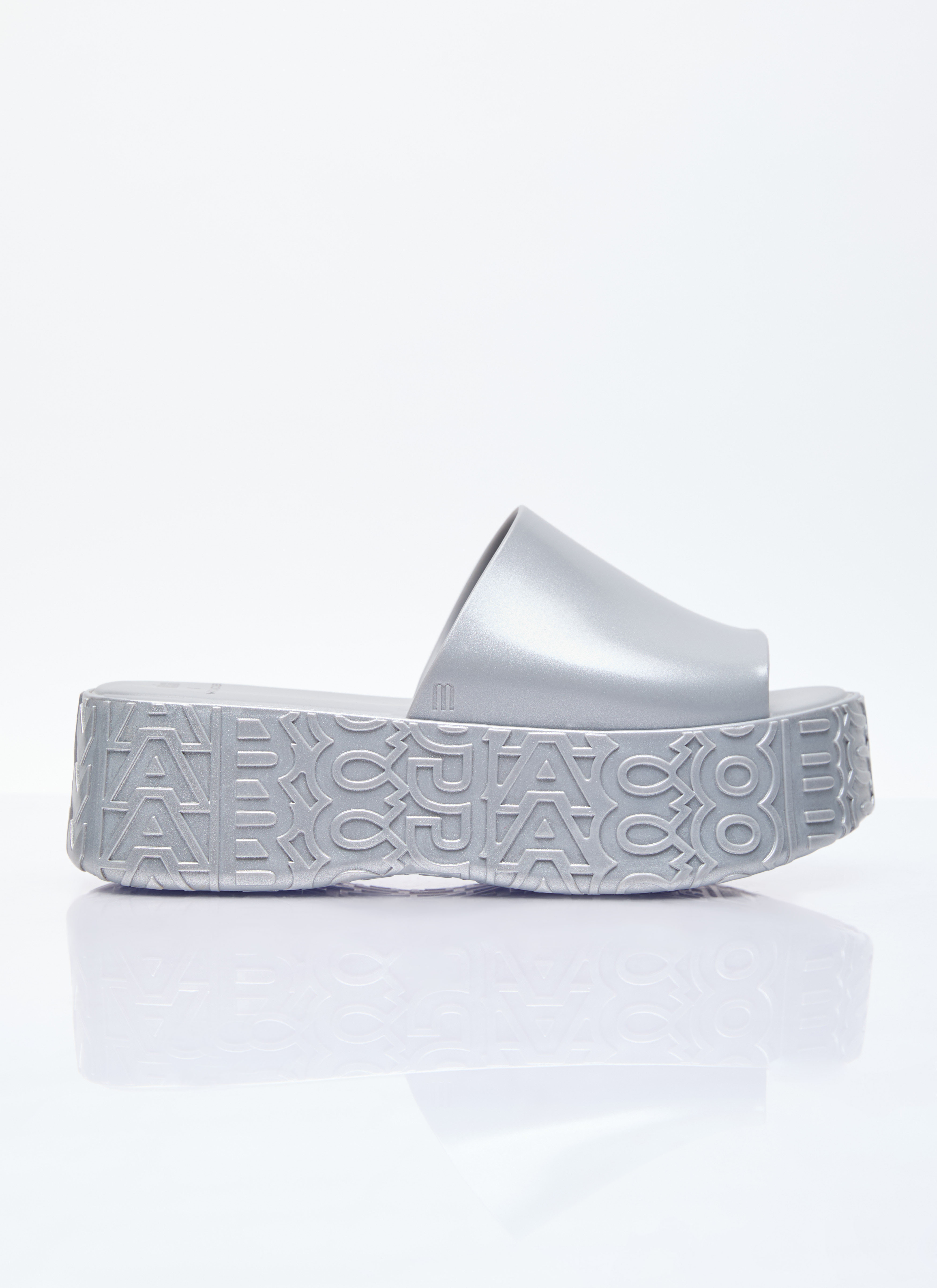 Melissa x Marc Jacobs Women's' Becky Platform Slides in Silver