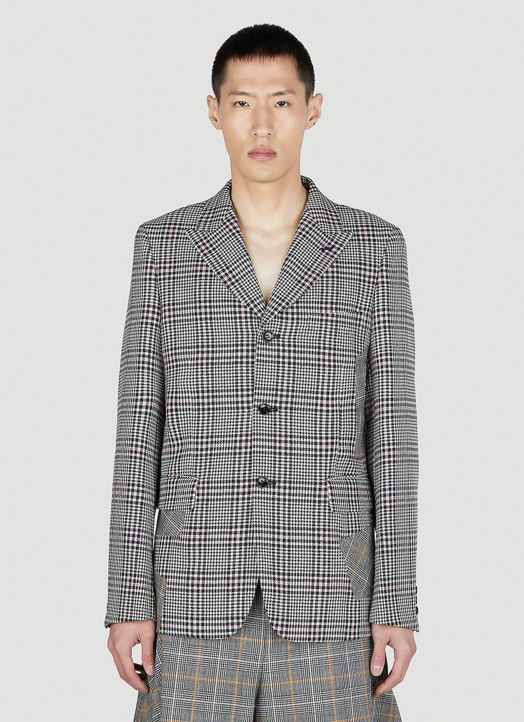 Check Single Breasted Blazer
