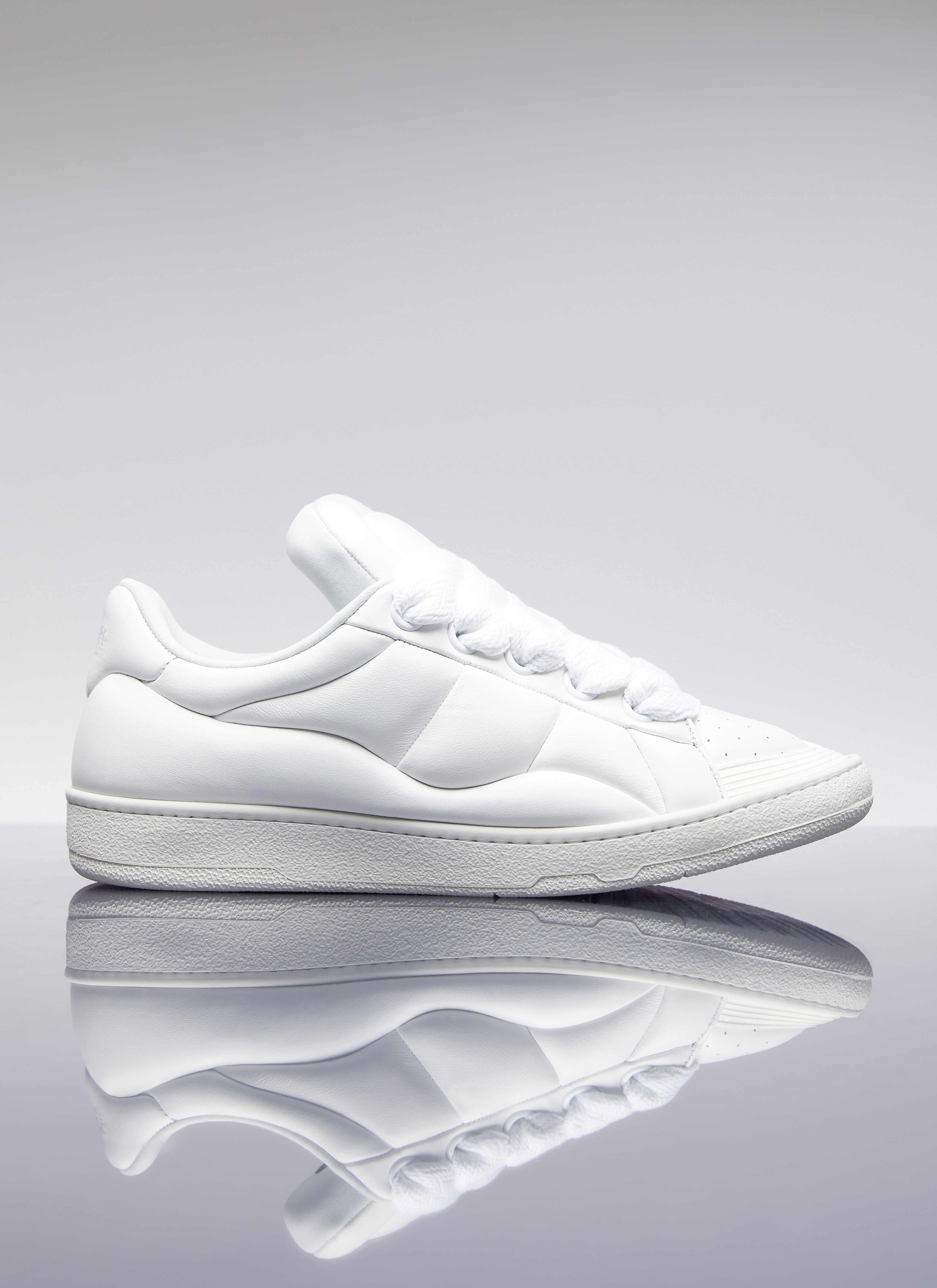 【関税込み】Lanvin ホワイト Curb XL スニーカー Lanvin LEATHER CURB XL SNEAKERS | REVERSIBLE