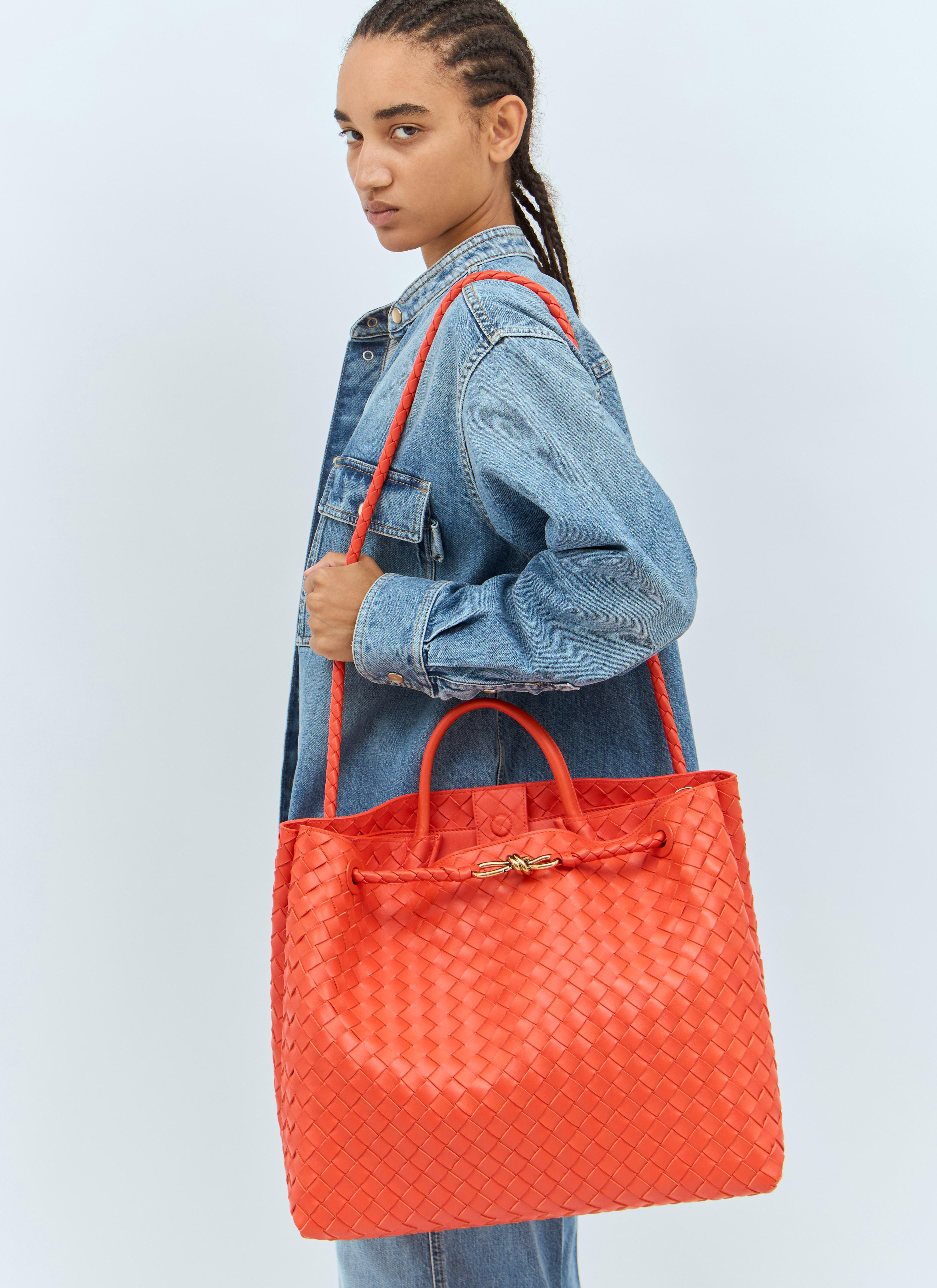 BOTTEGA VENETA オレンジ Bottega Veneta Women's' Large Andiamo Handbag in Orange | LN-CC®