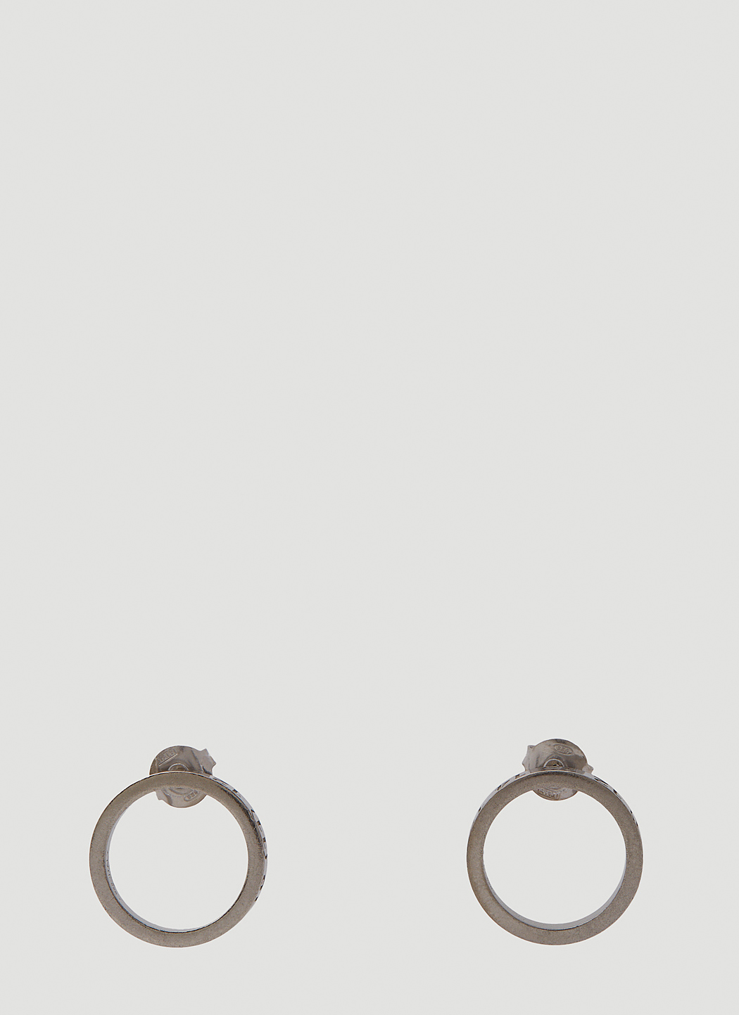 Number Engraved Circle Earrings