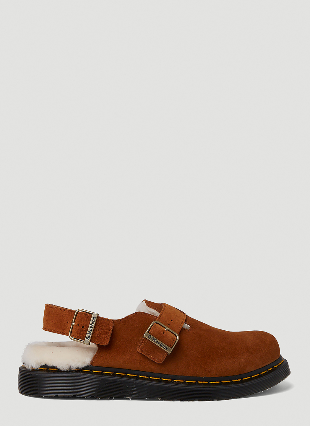 Jorge Shearling Buckle Mules