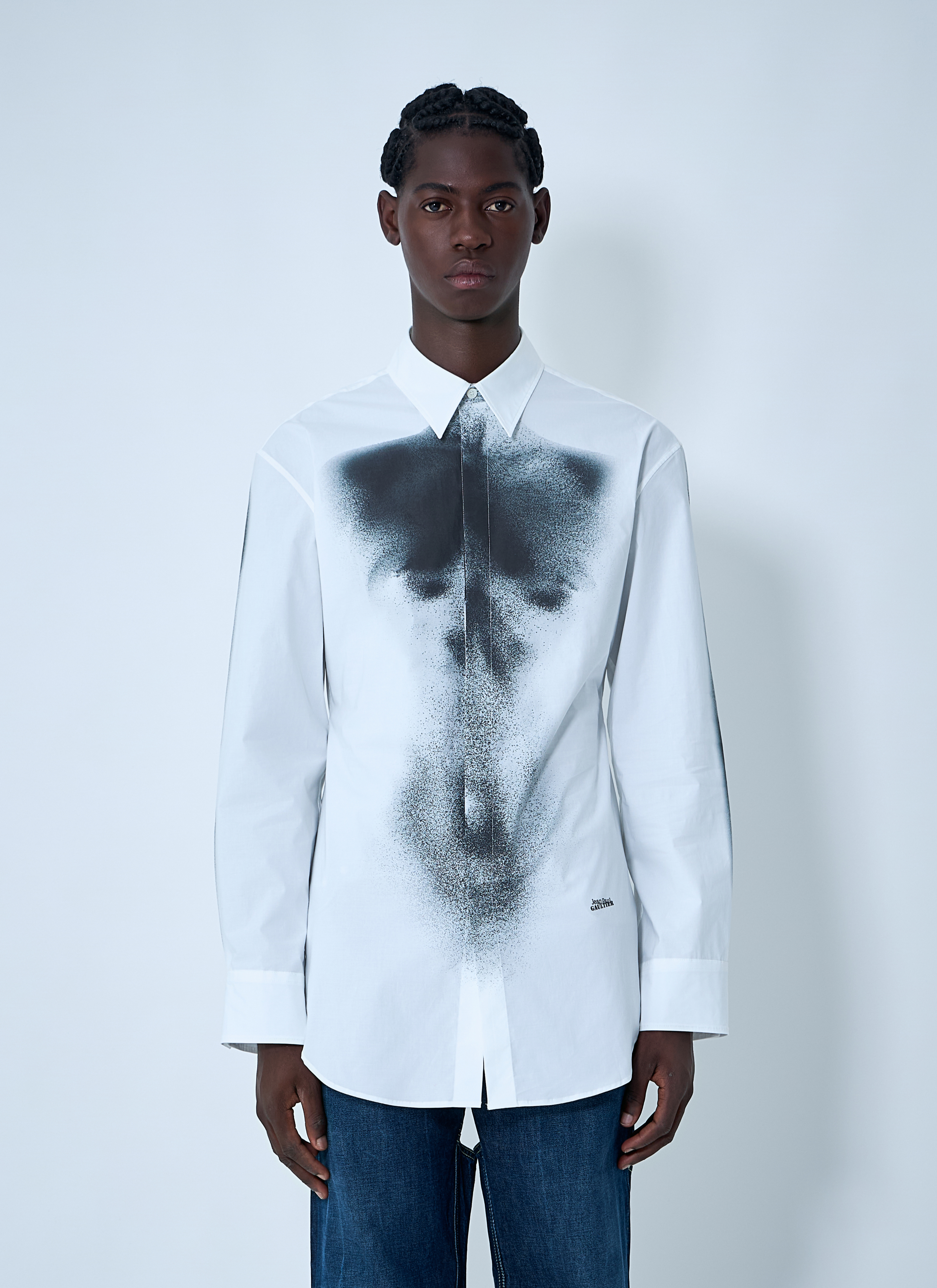 Jean Paul Gaultier Men's' Body Dust Shirt in White | LN-CC®
