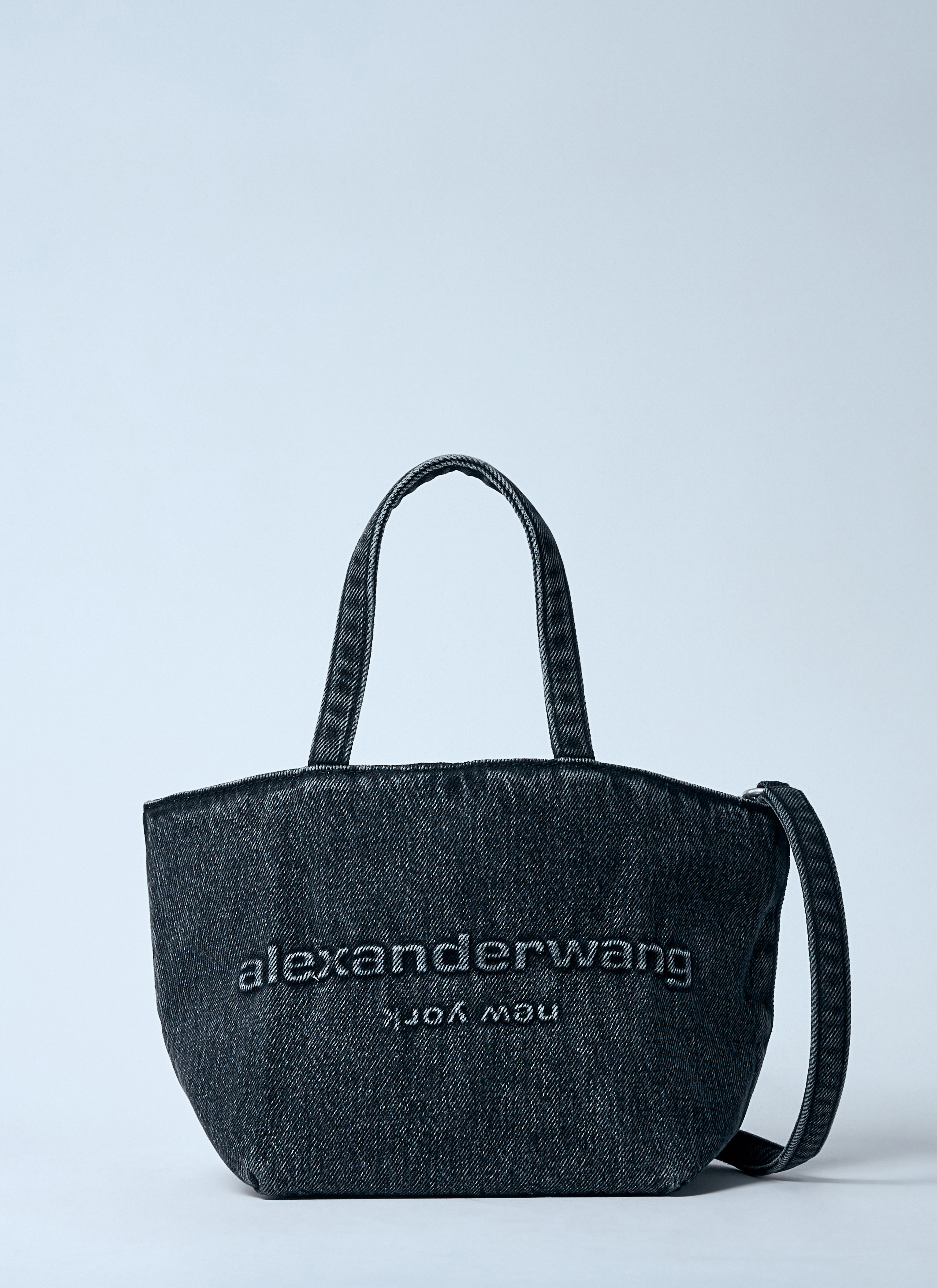 Alexander Wang Women's' Small Denim Punch Tote Bag in Blue | LN-CC®