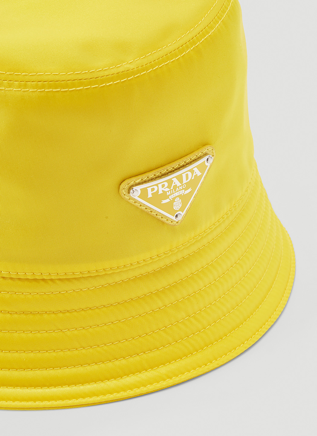 yellow prada bucket hat