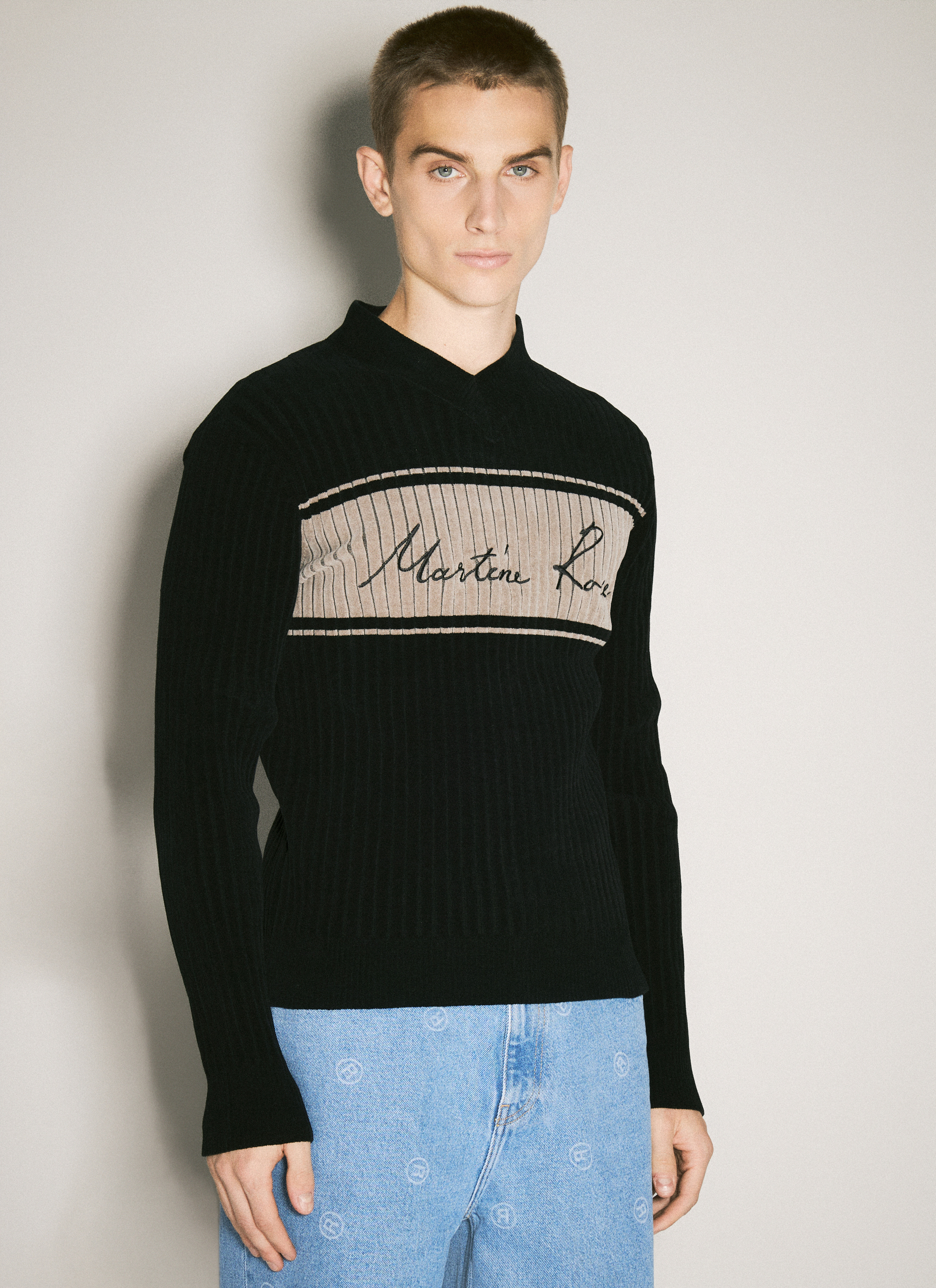 Martine rose ロゴ入りニットセーター org.jpg