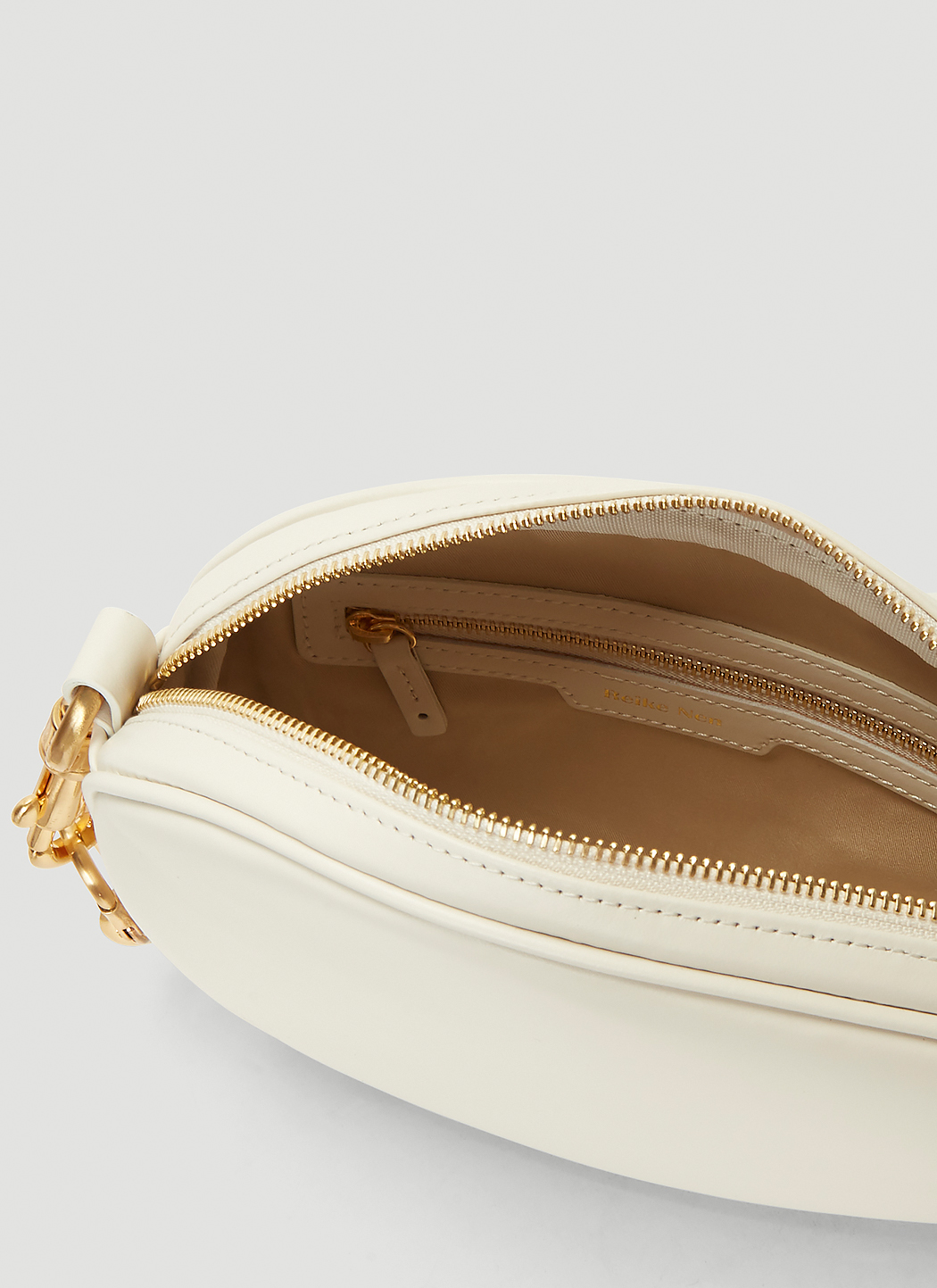 Reike Nen Middle Oval Bag in White | LN-CC