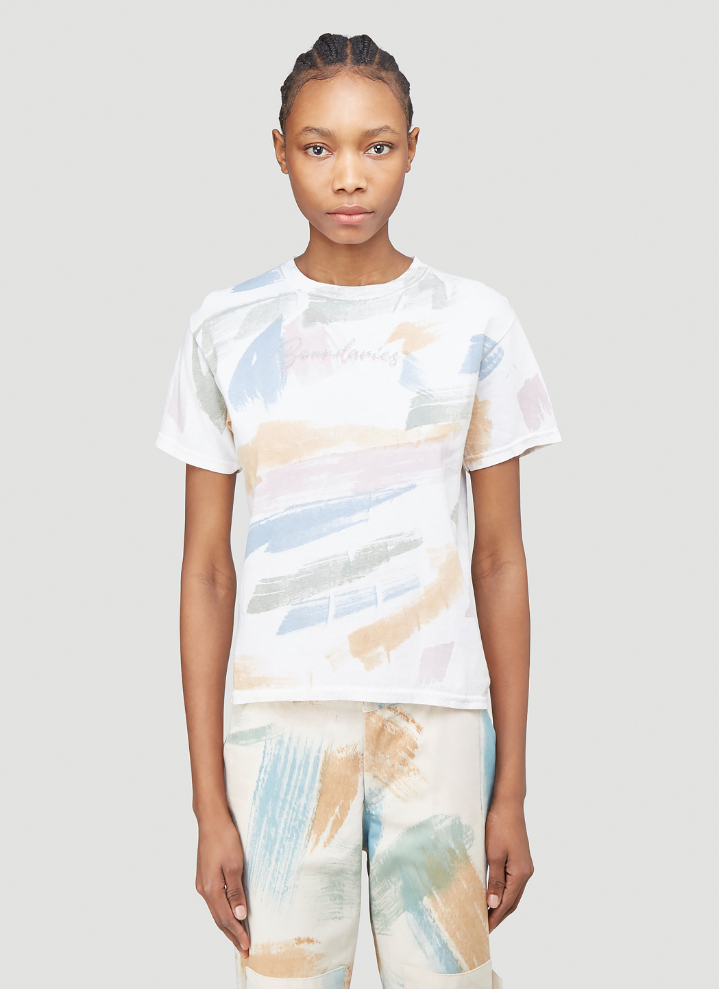 Collina Strada Paint Print T-Shirt in White | LN-CC Collina Strada Paint Print T-Shirt in White | LN-CC