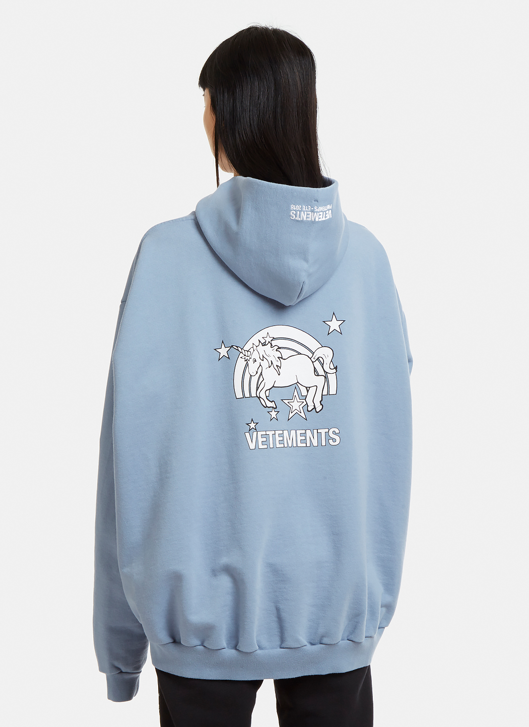 vetements hoodie unicorn and rainbow