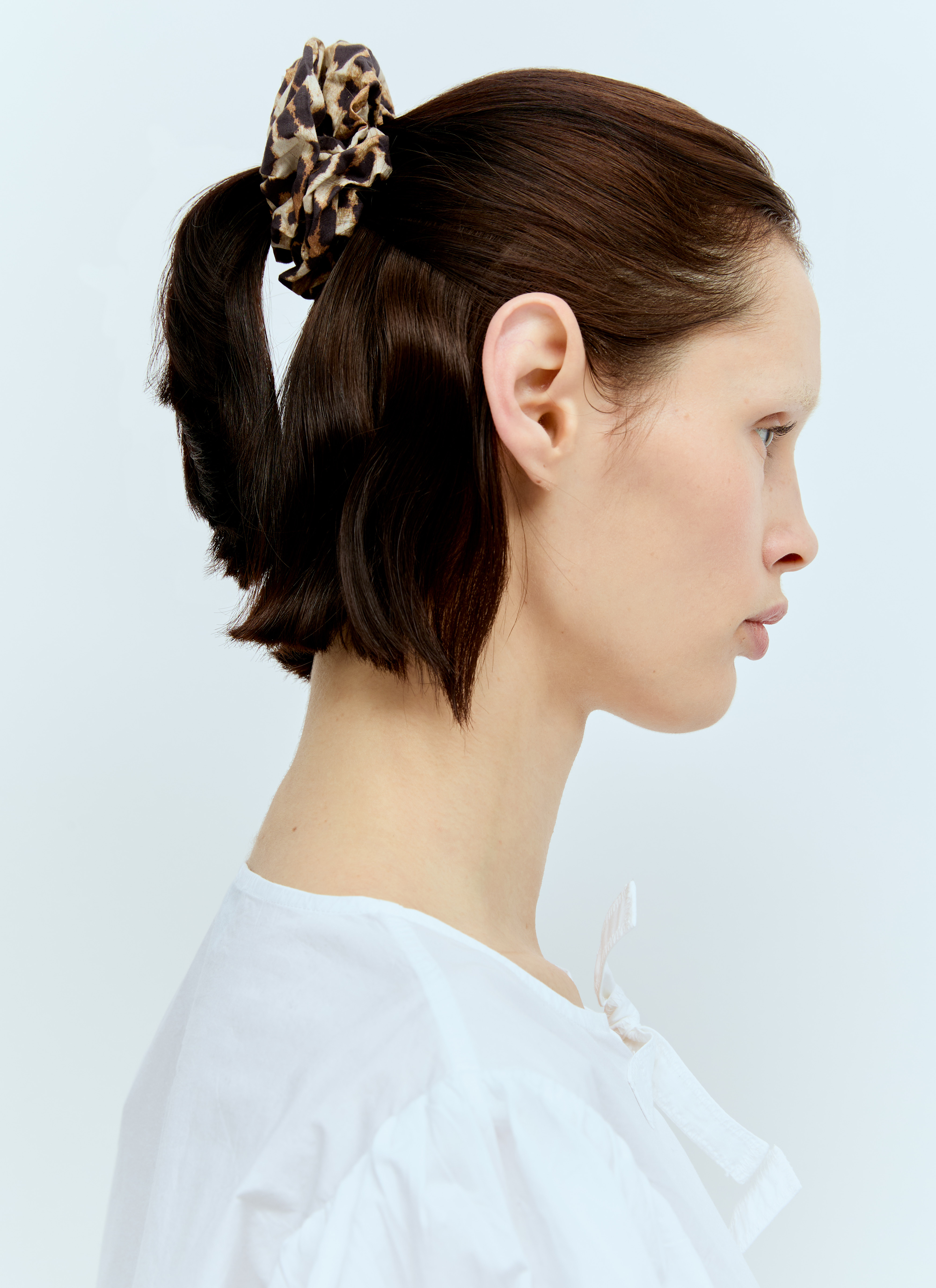 GANNI Printed Cotton Scrunchie