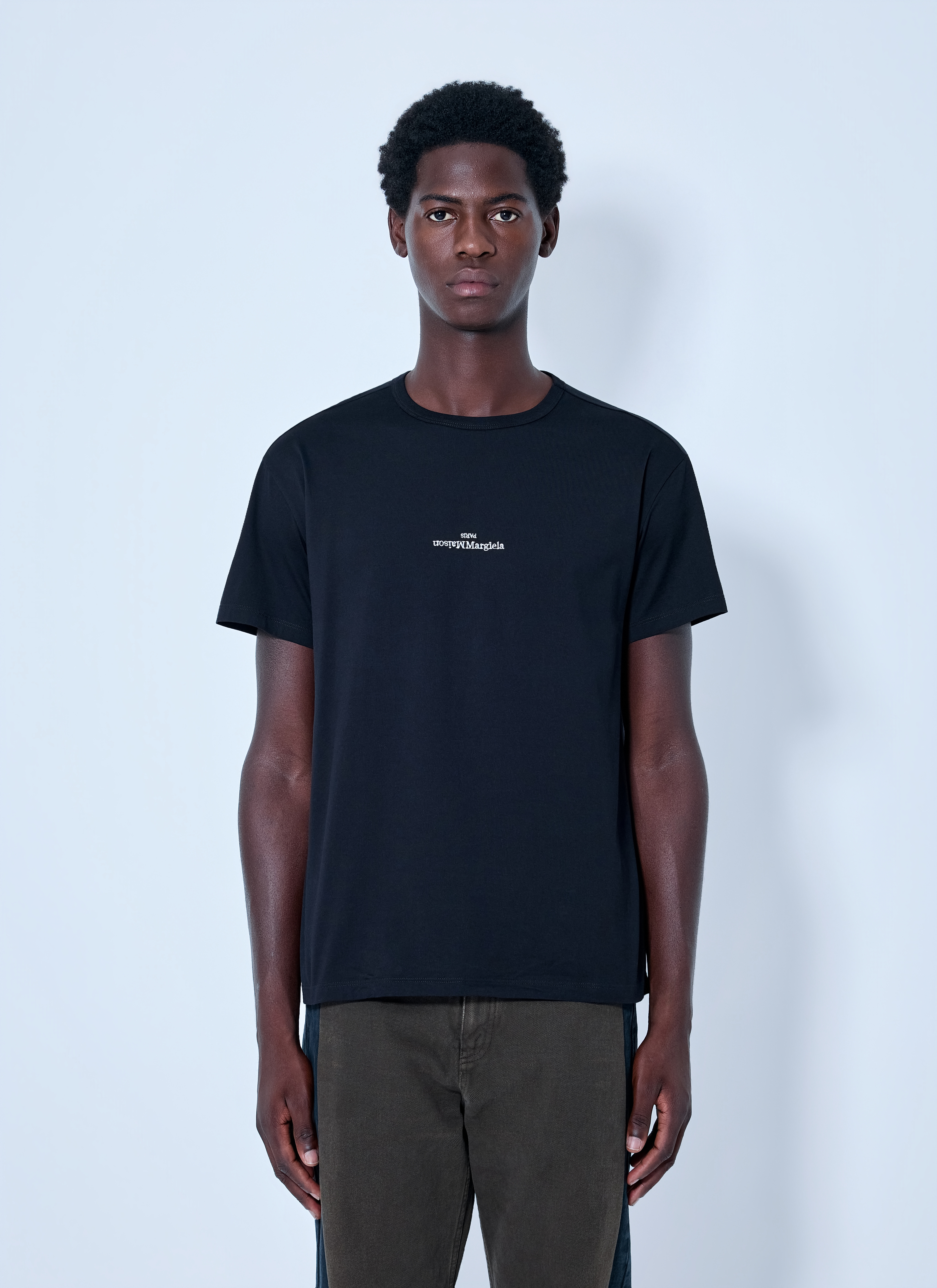 Maison Margiela Men's Black Regular T-Shirt - Man T-Shirts L