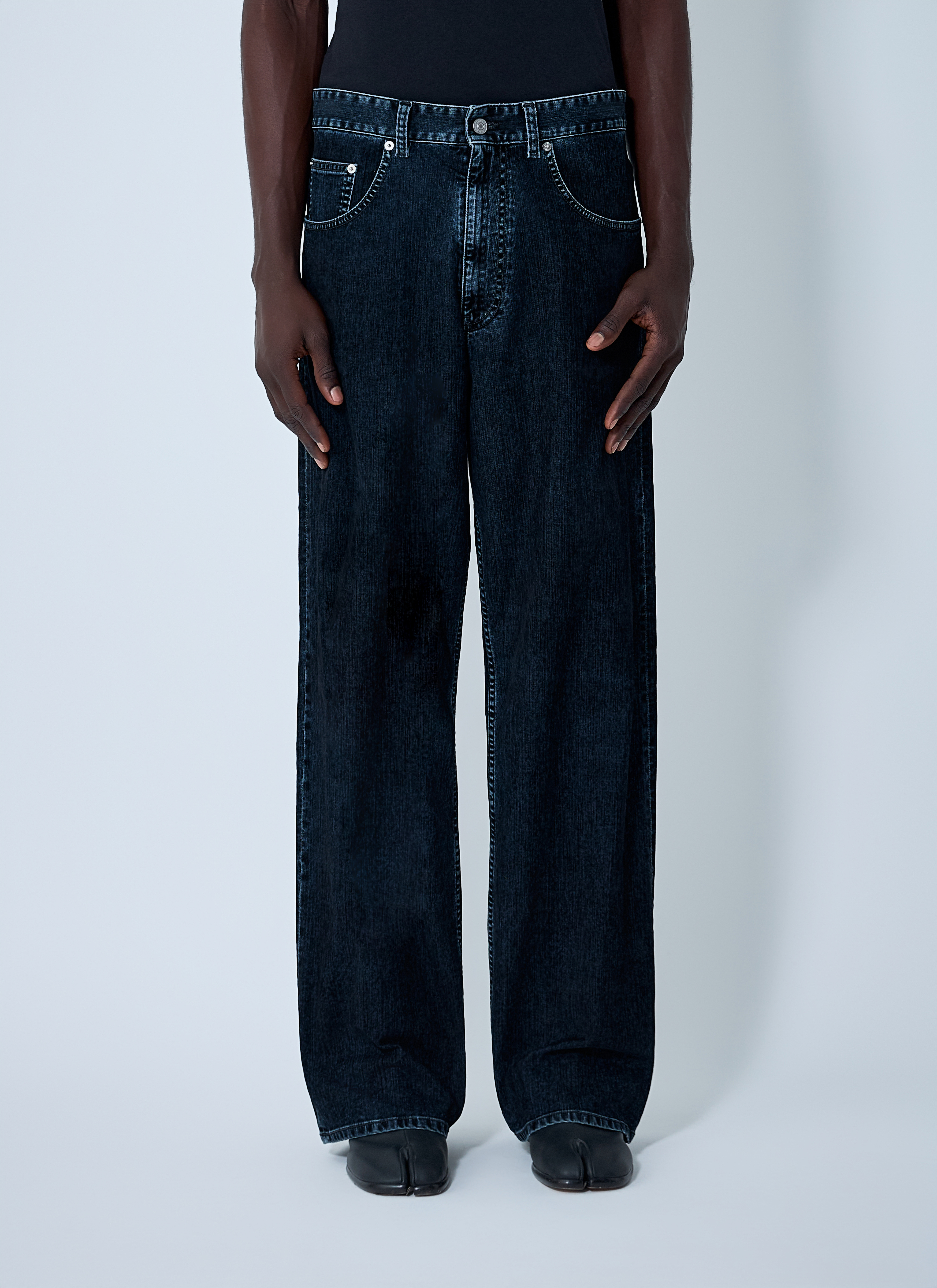 MM6 Maison Margiela Men's' Denim Five-Pocket Jeans in Black | LN-CC®