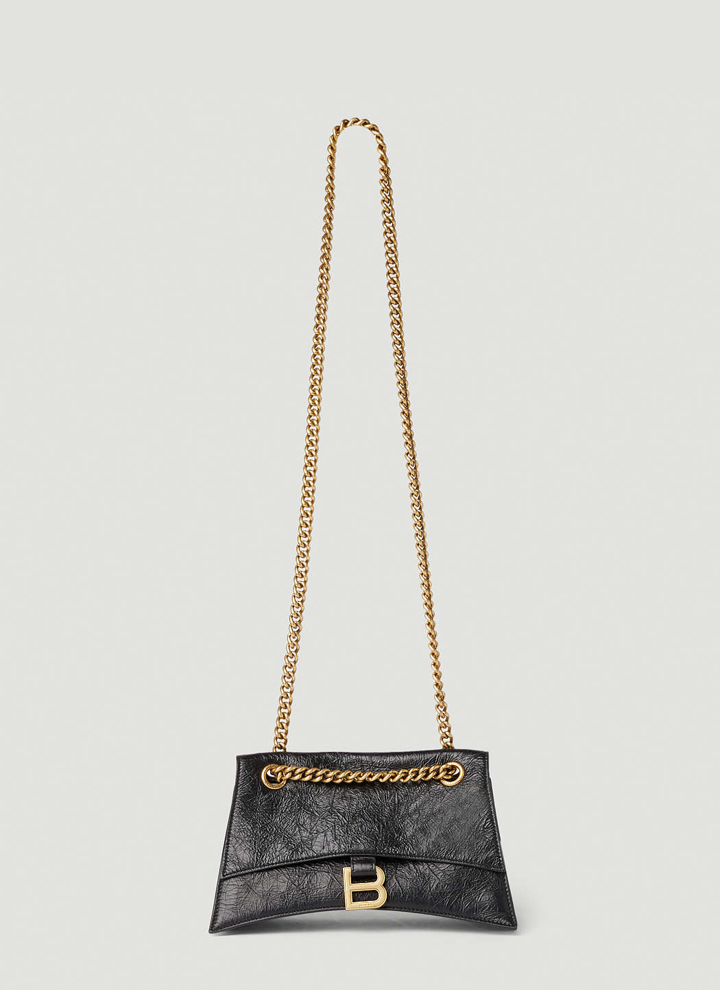 【関税＆送料込み】Balenciaga Crush Small Shoulder Bag Women's Crush Chain Bag Medium in Black | Balenciaga US