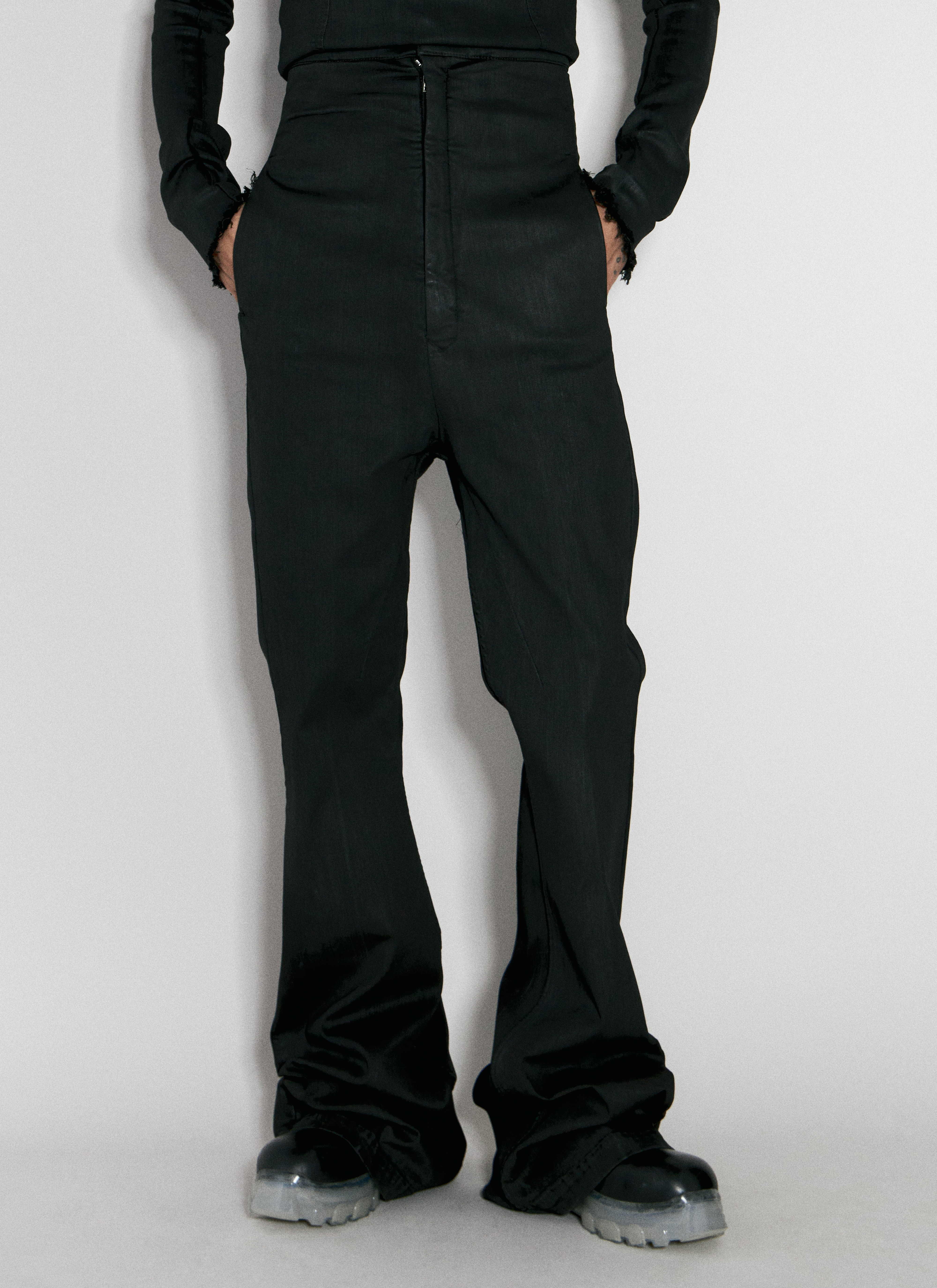 Rick owens bolan似 waxコーティングベルボトム Rick Owens Men's' Wax Bolan Pants in Black | LN-CC®