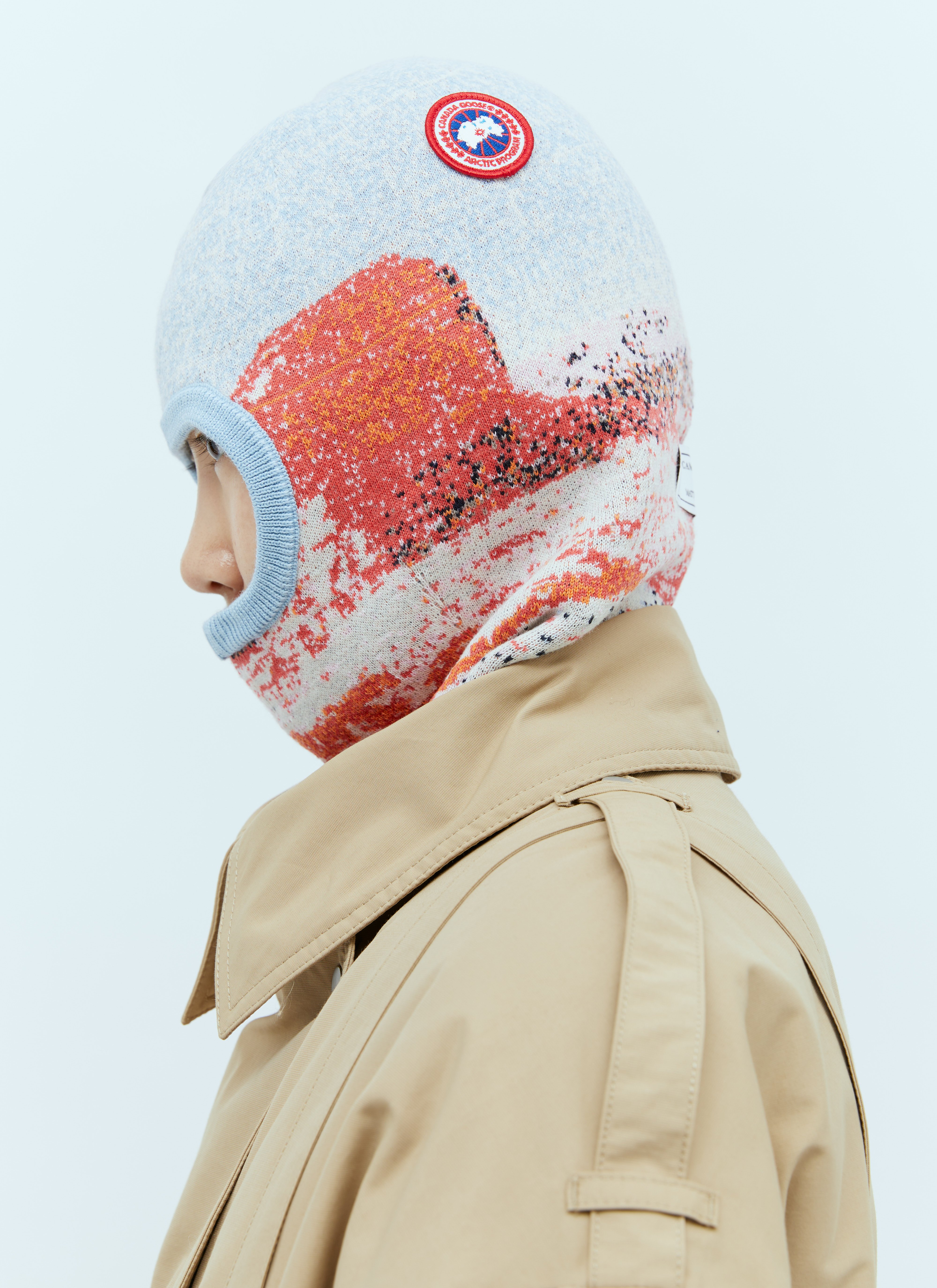 Hand Knit Balaclava グレイッシュベージュ Balaclava Hijab - Beige