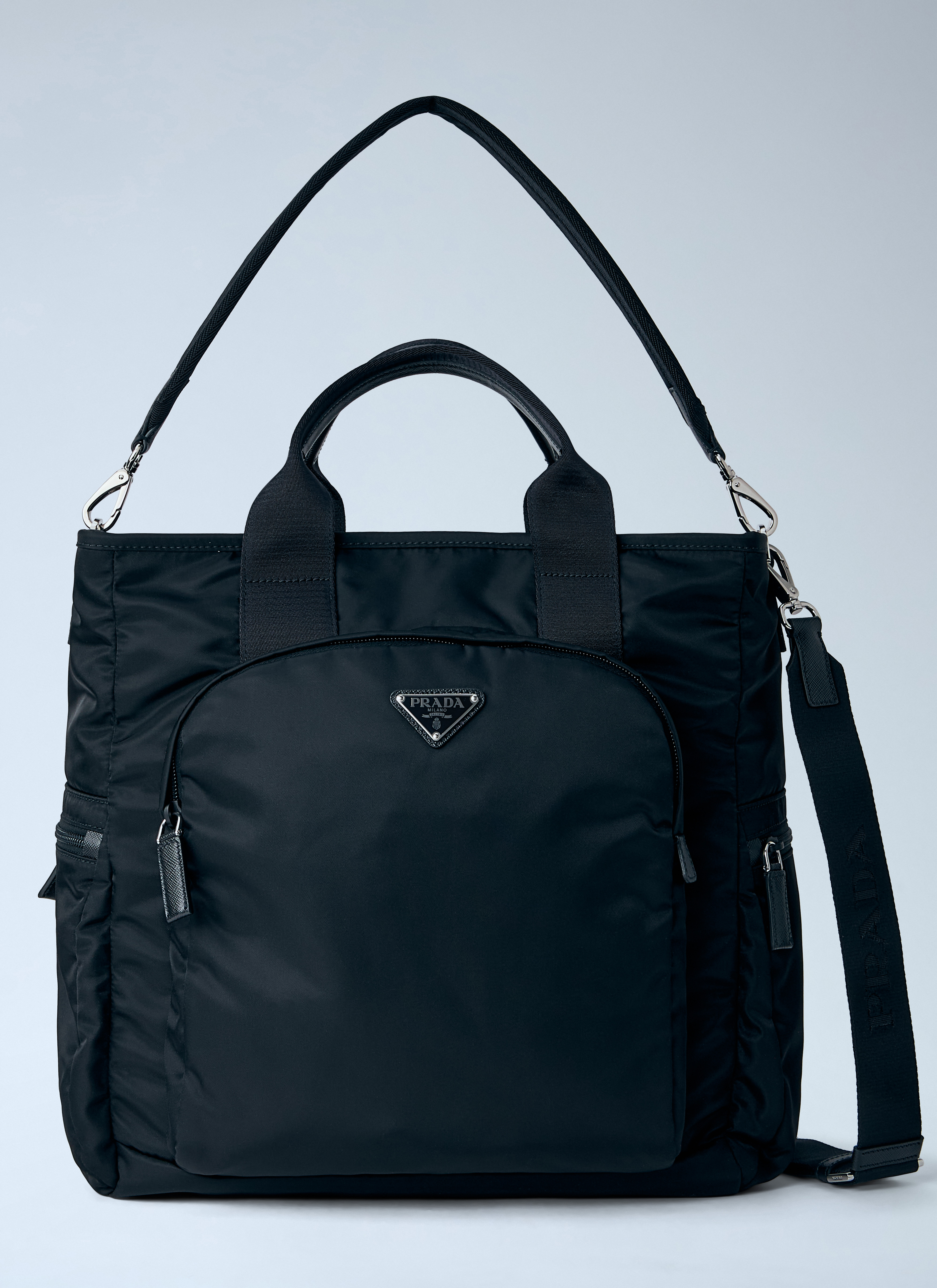Prada Prada Re-Nylon Logo-Plaque Tote Bag