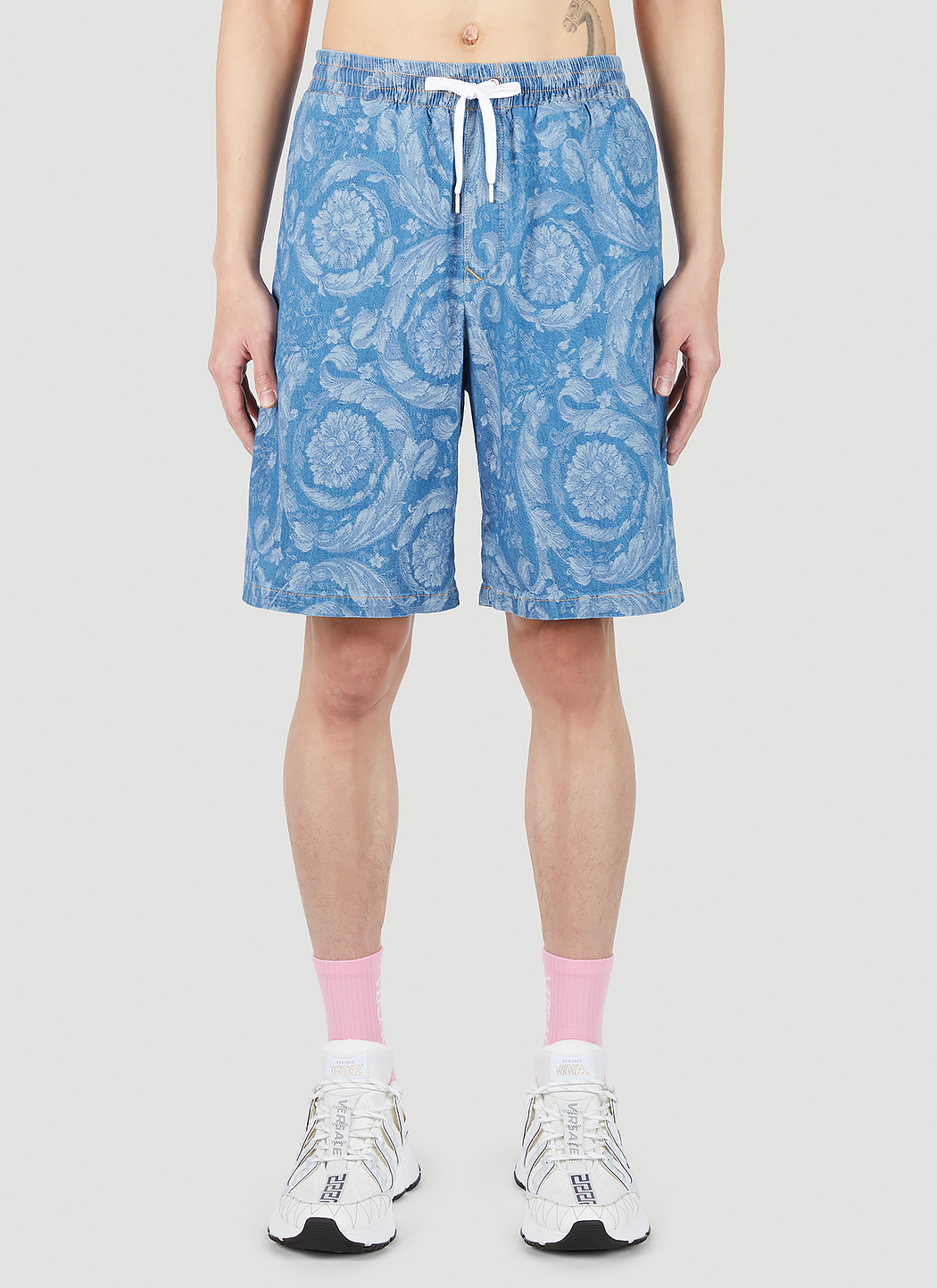 Barocco Denim Shorts