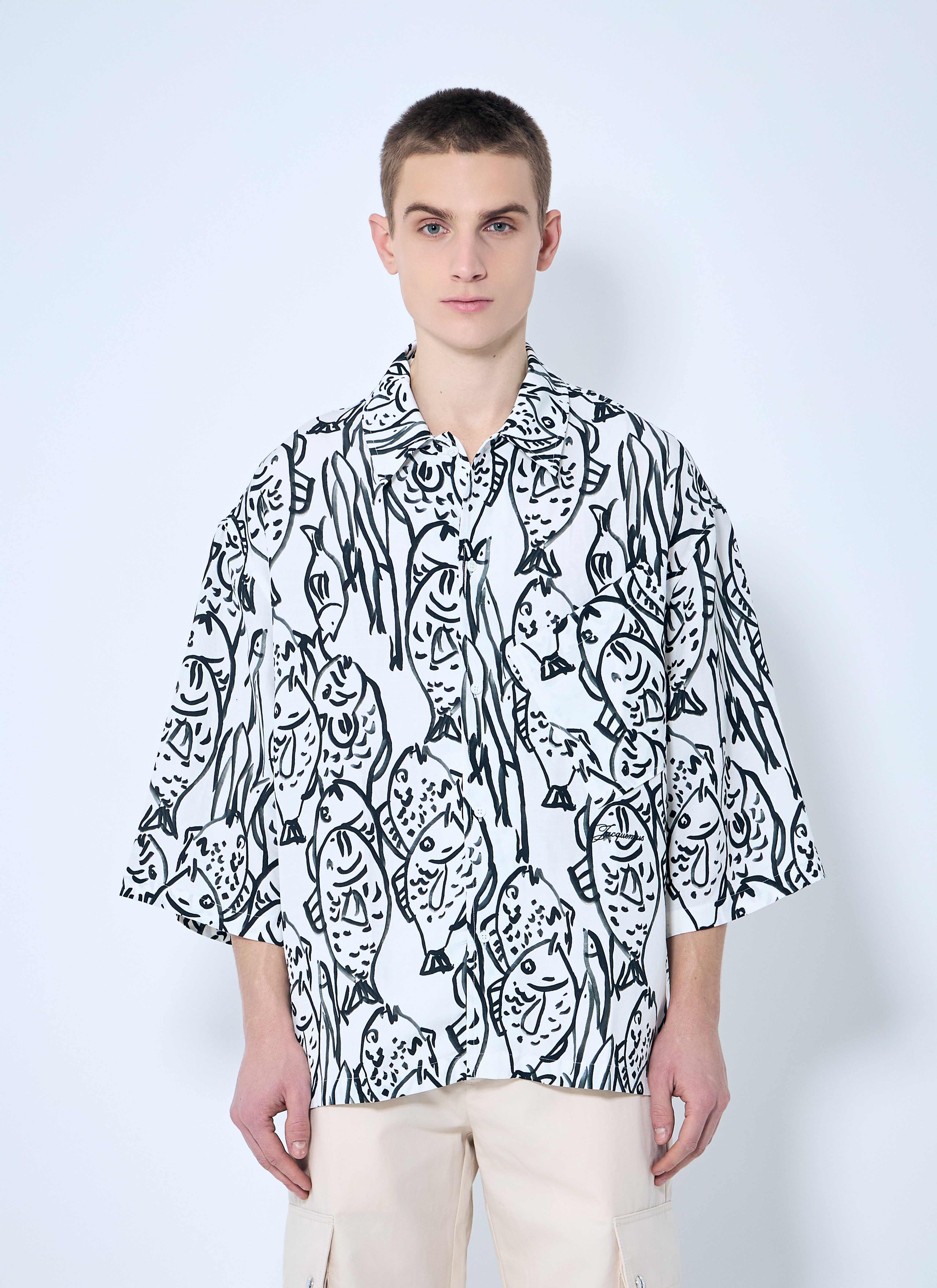 Jacquemus Men's' La Chemise Aloe Shirt in White | LN-CC®