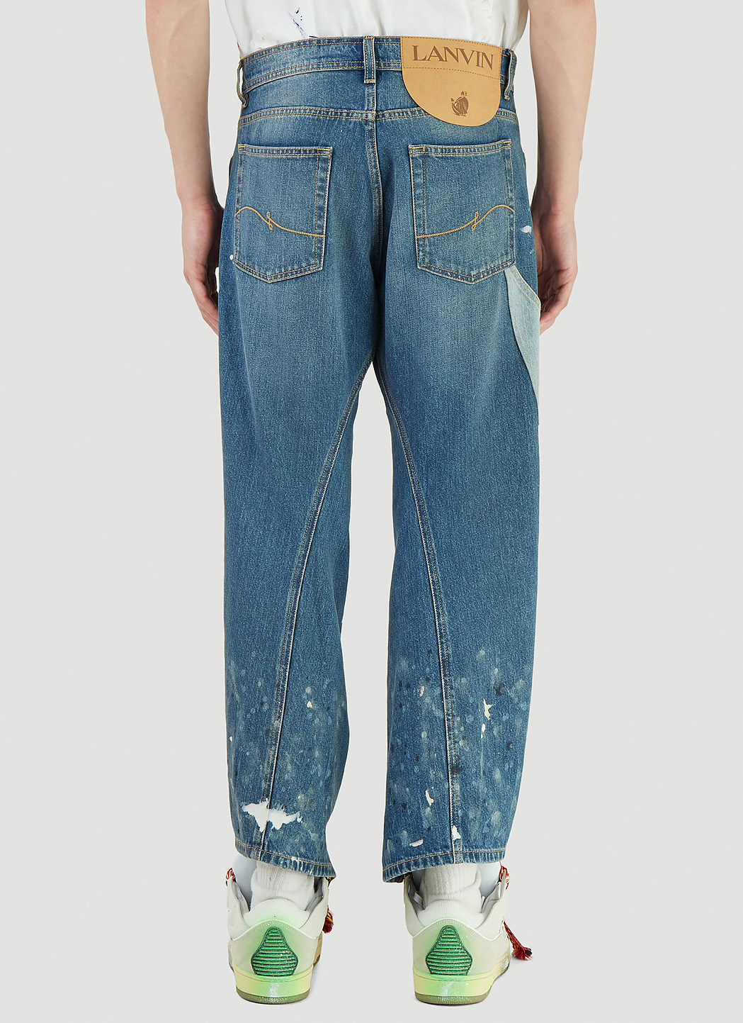 Lanvin X Gallery Dept. Men's Cut Jeans in Blue | LN-CC