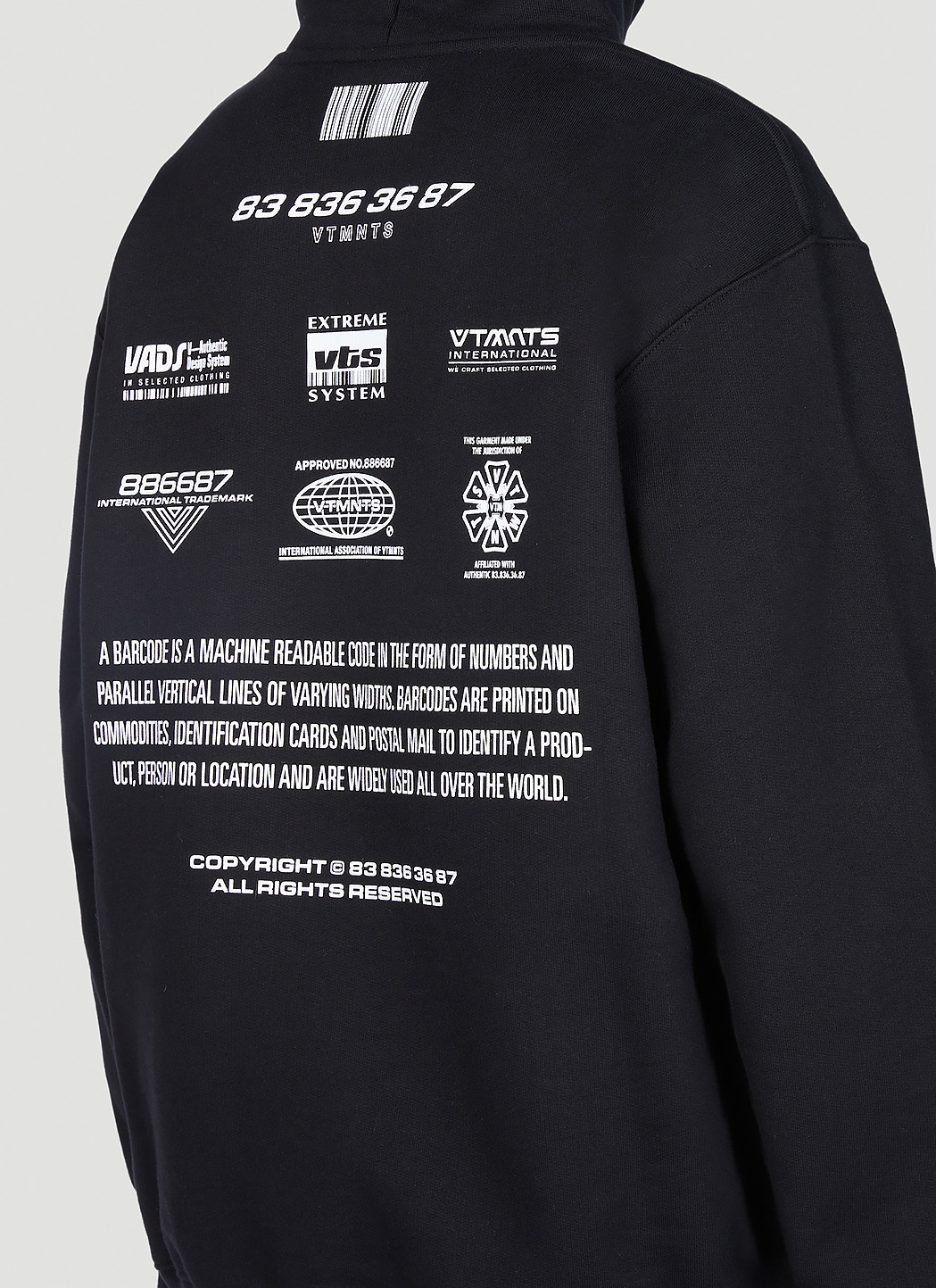 Movie Barcode Definition Hooded Sweatshirt