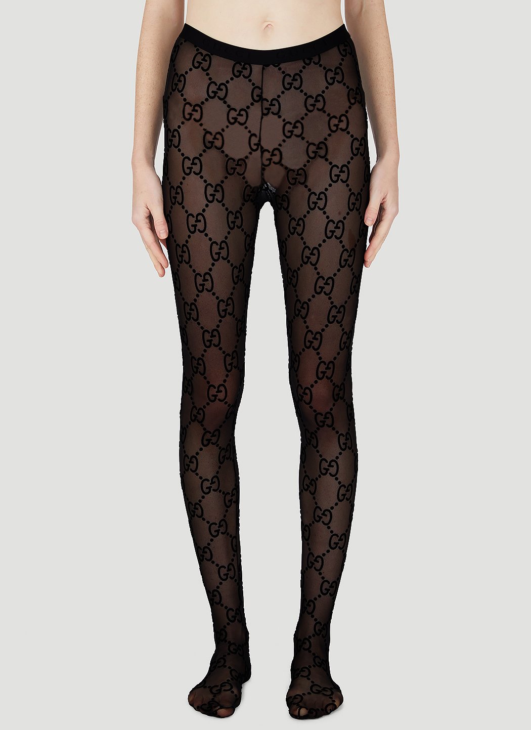 Gucci Women's GG Supreme Tights in Black