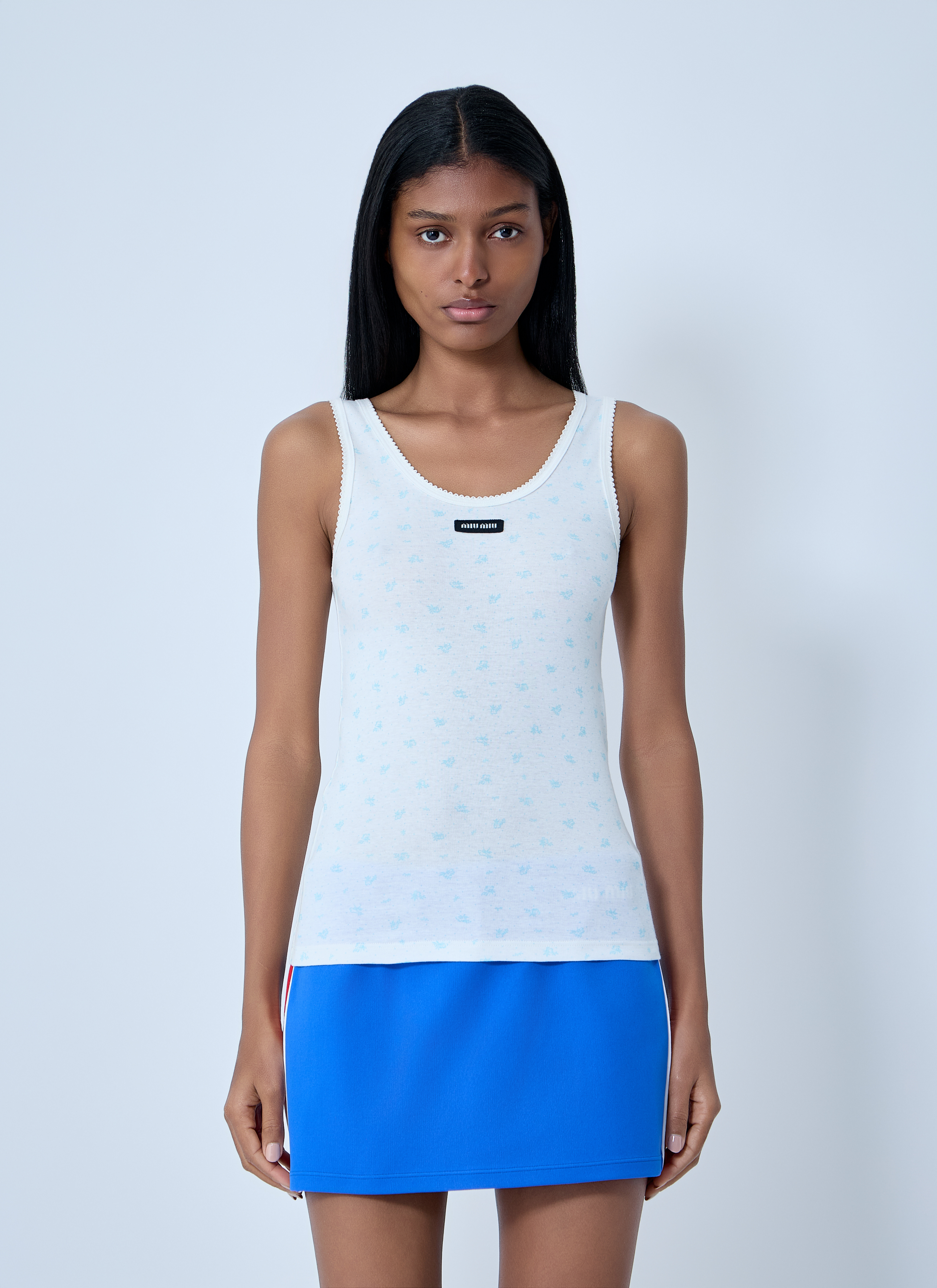 Miu Miu Striped Tank Top in Blue für Damen | LN-CC®