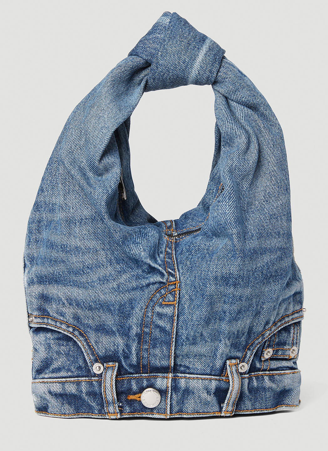 Denim Mini Hobo Shoulder Bag