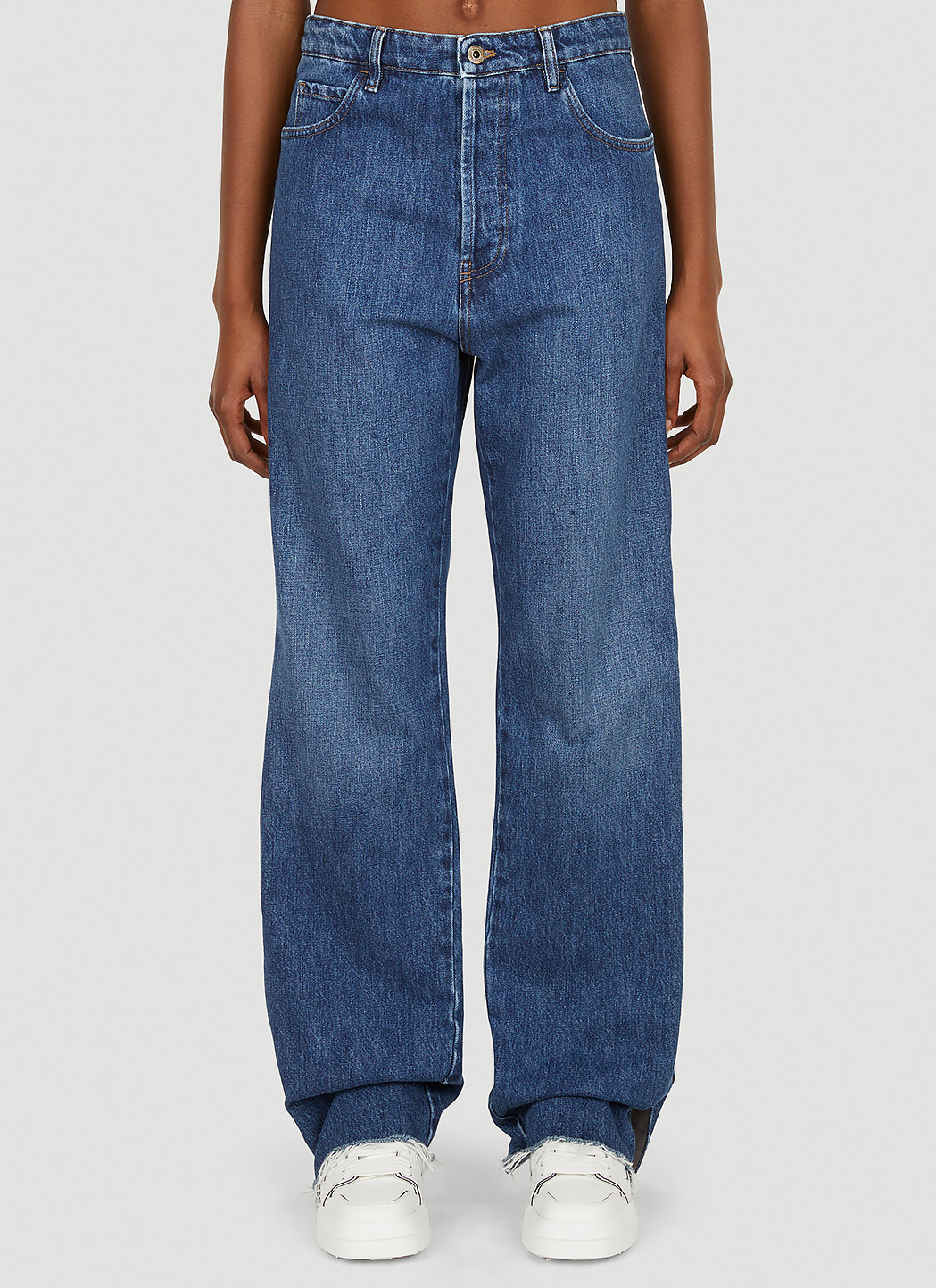Logo Patch Wide Leg Jeans