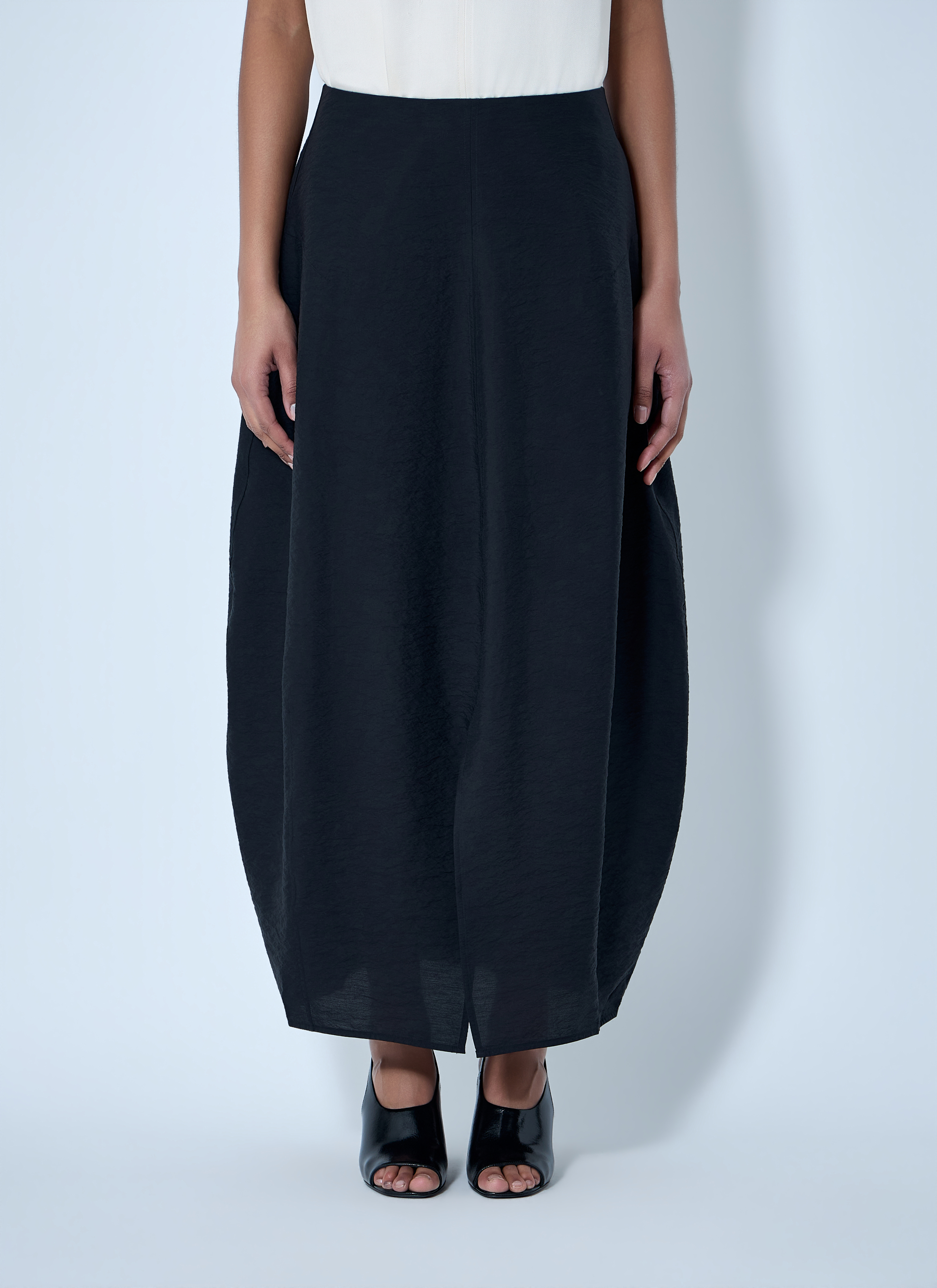 TOTEME Women's' Maxi Skirt in Textured Fabric in Black | LN-CC®
