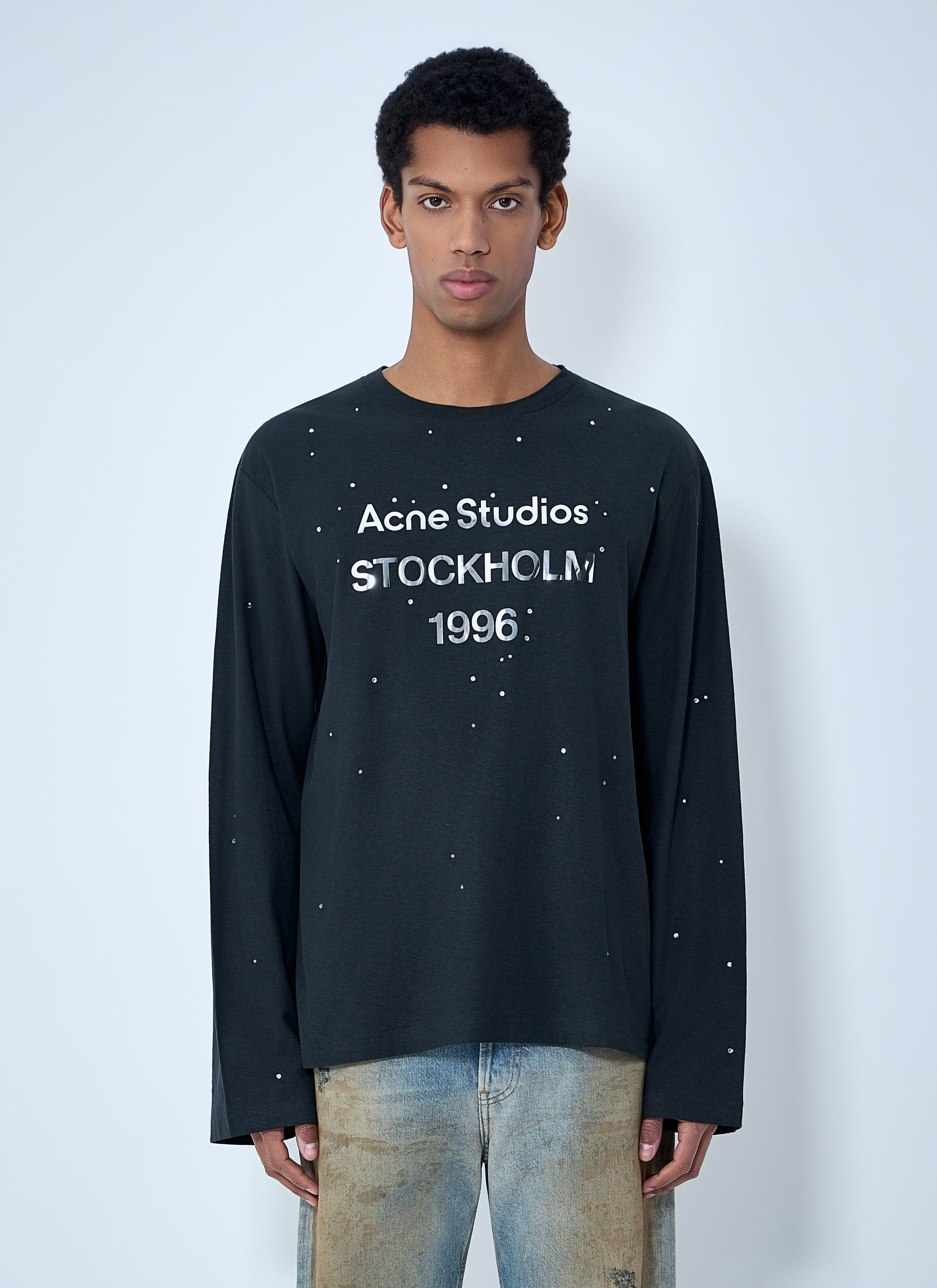 acne studios Tシャツ Acne Studios Women's' Logo Motif T-Shirt in Black | LN-CC®