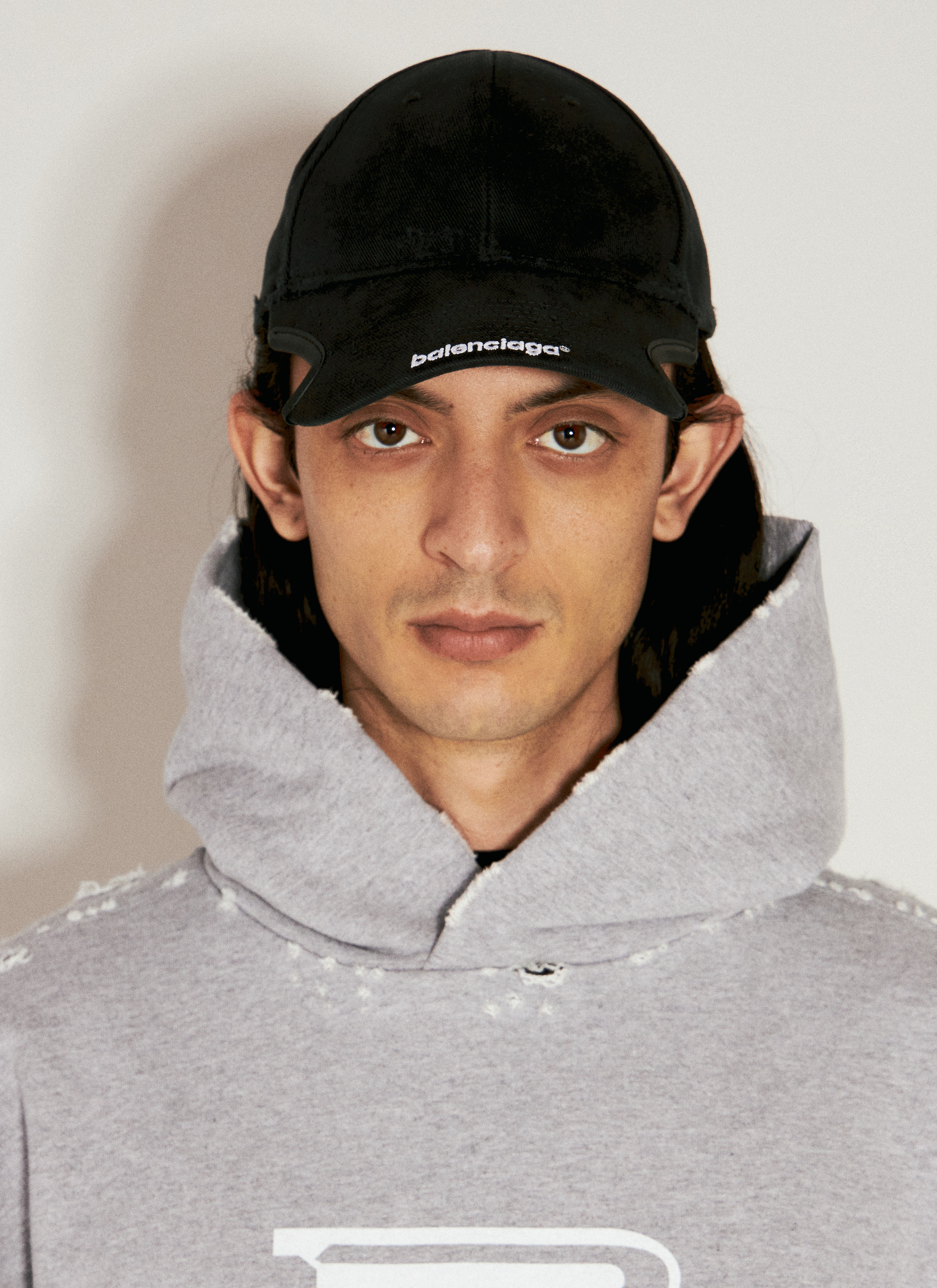 Balenciaga Men's' Cut-Out Baseball Cap in Black | LN-CC®