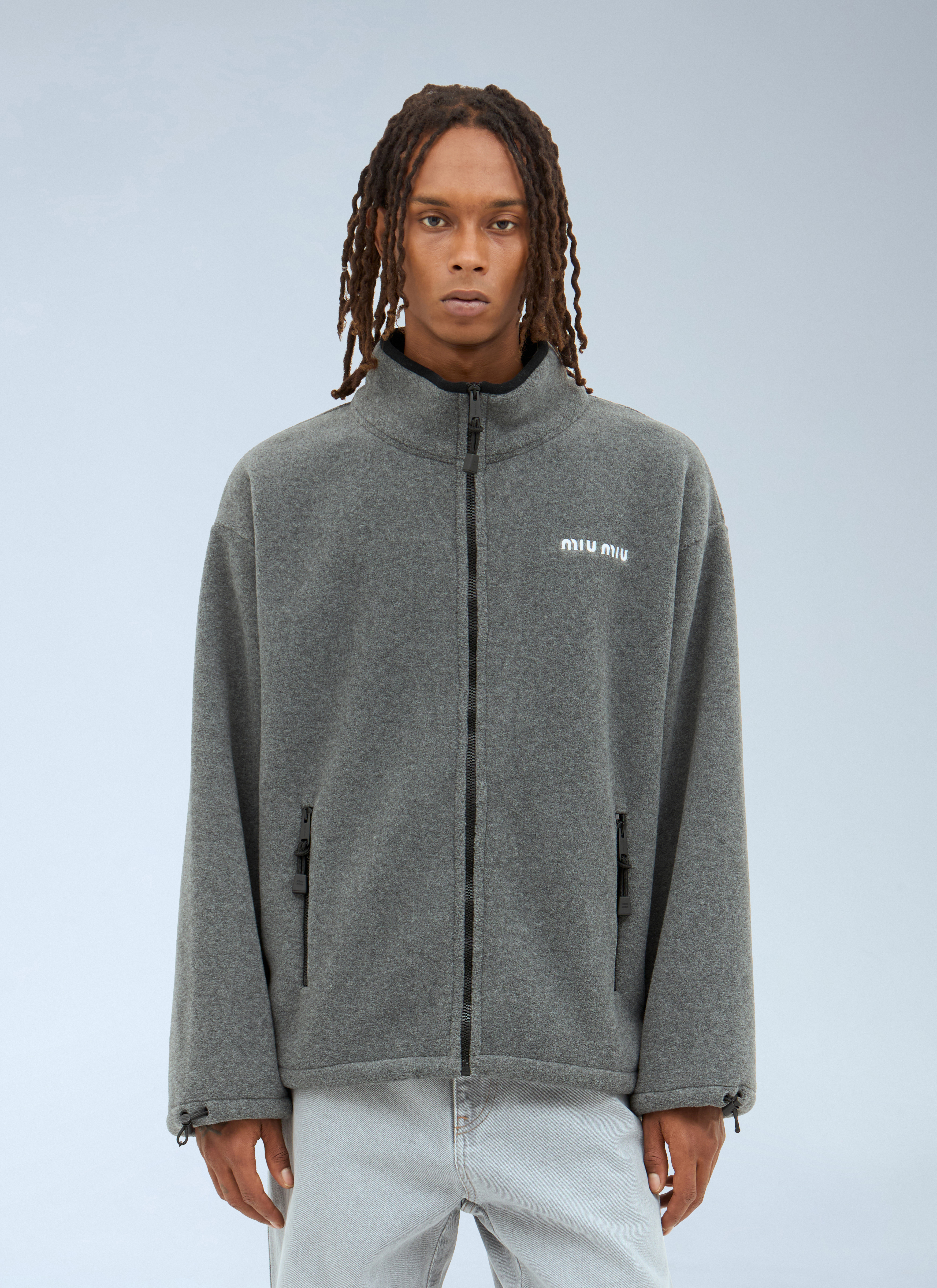 Miu Miu Women's' Fleece Sweatshirt in Grey | LN-CC®