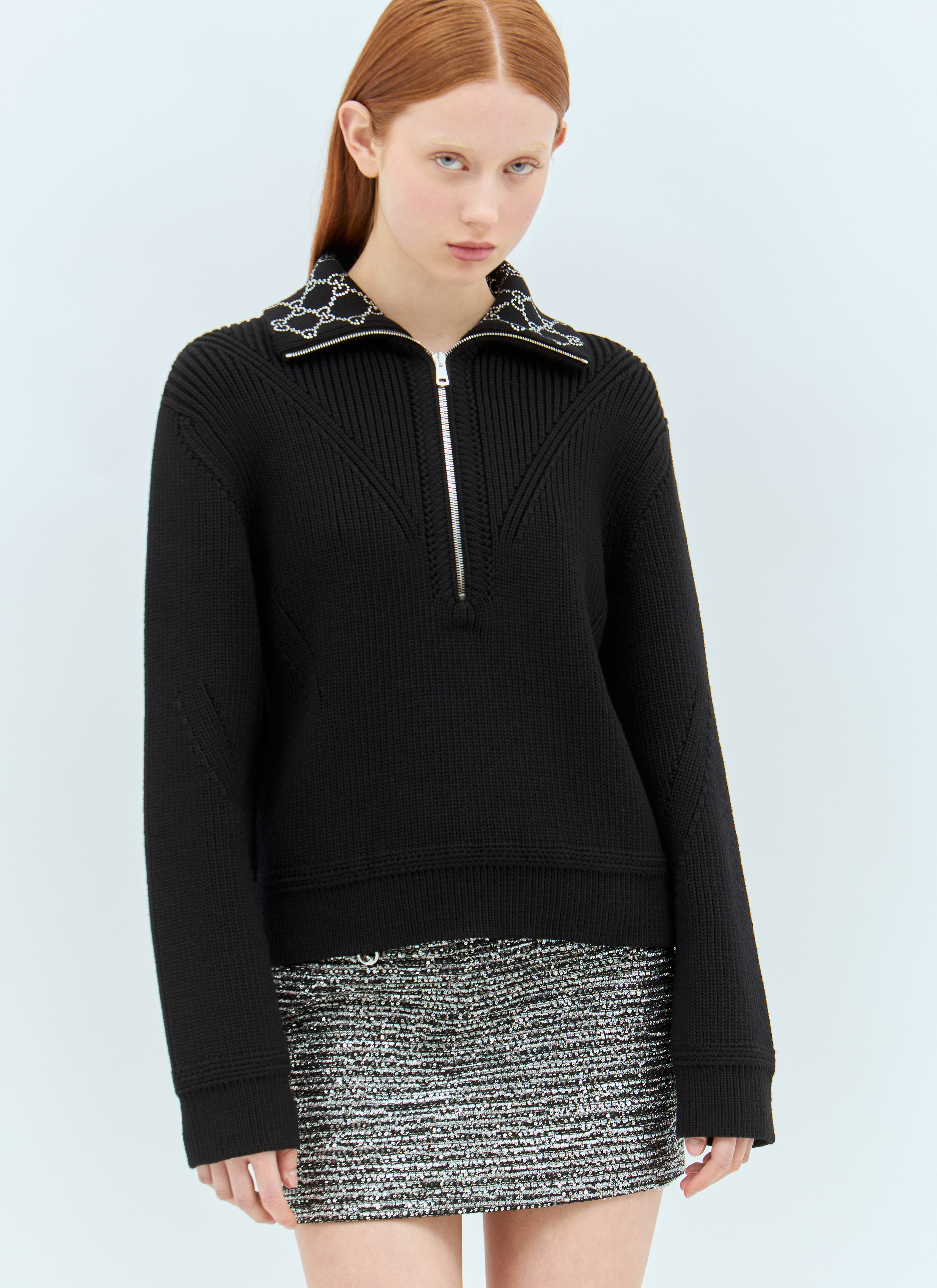 Gucci High Neck Wool Sweater in Black für Damen | LN-CC®
