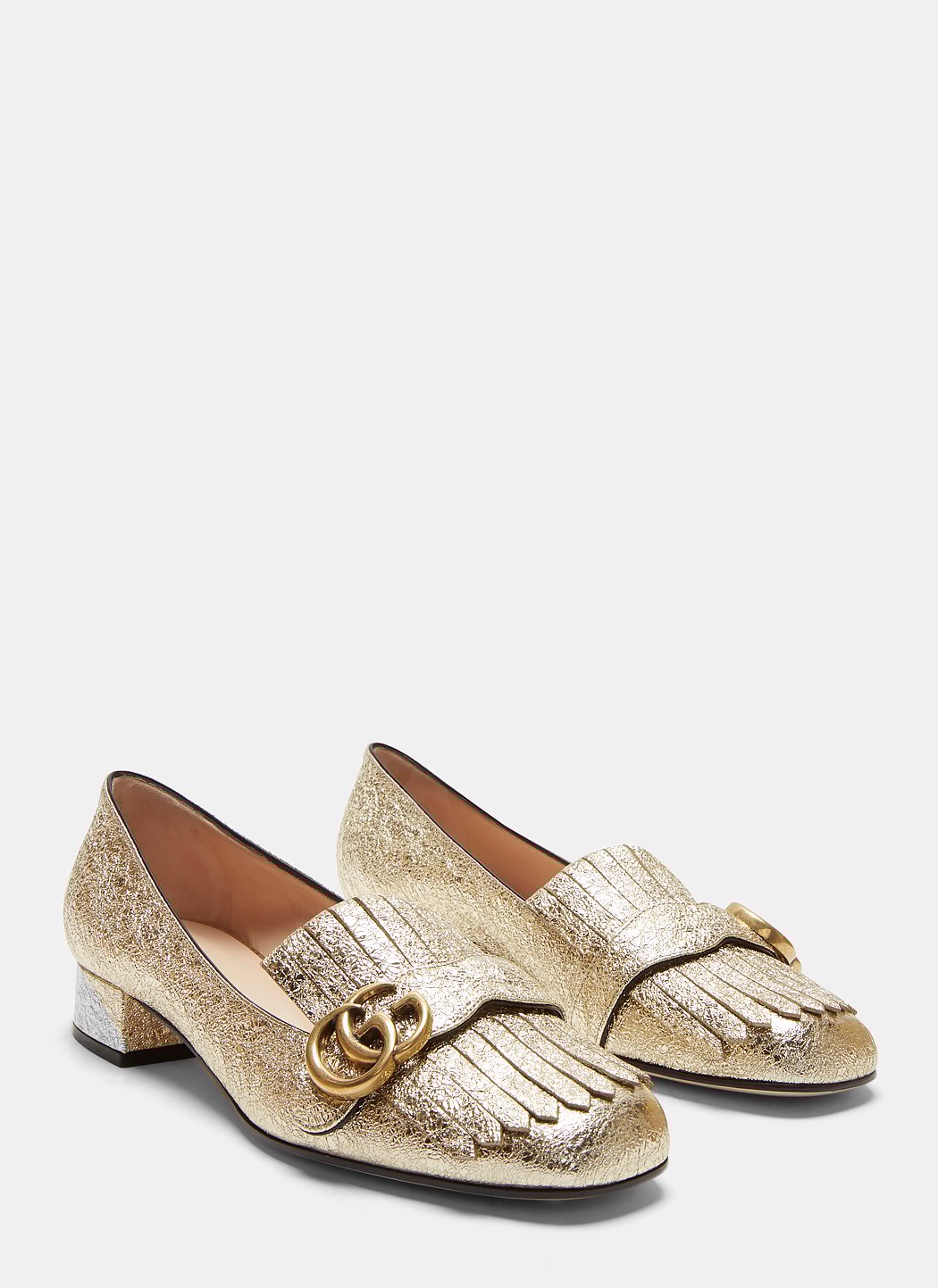 Gucci Metallic Loafers LNCC