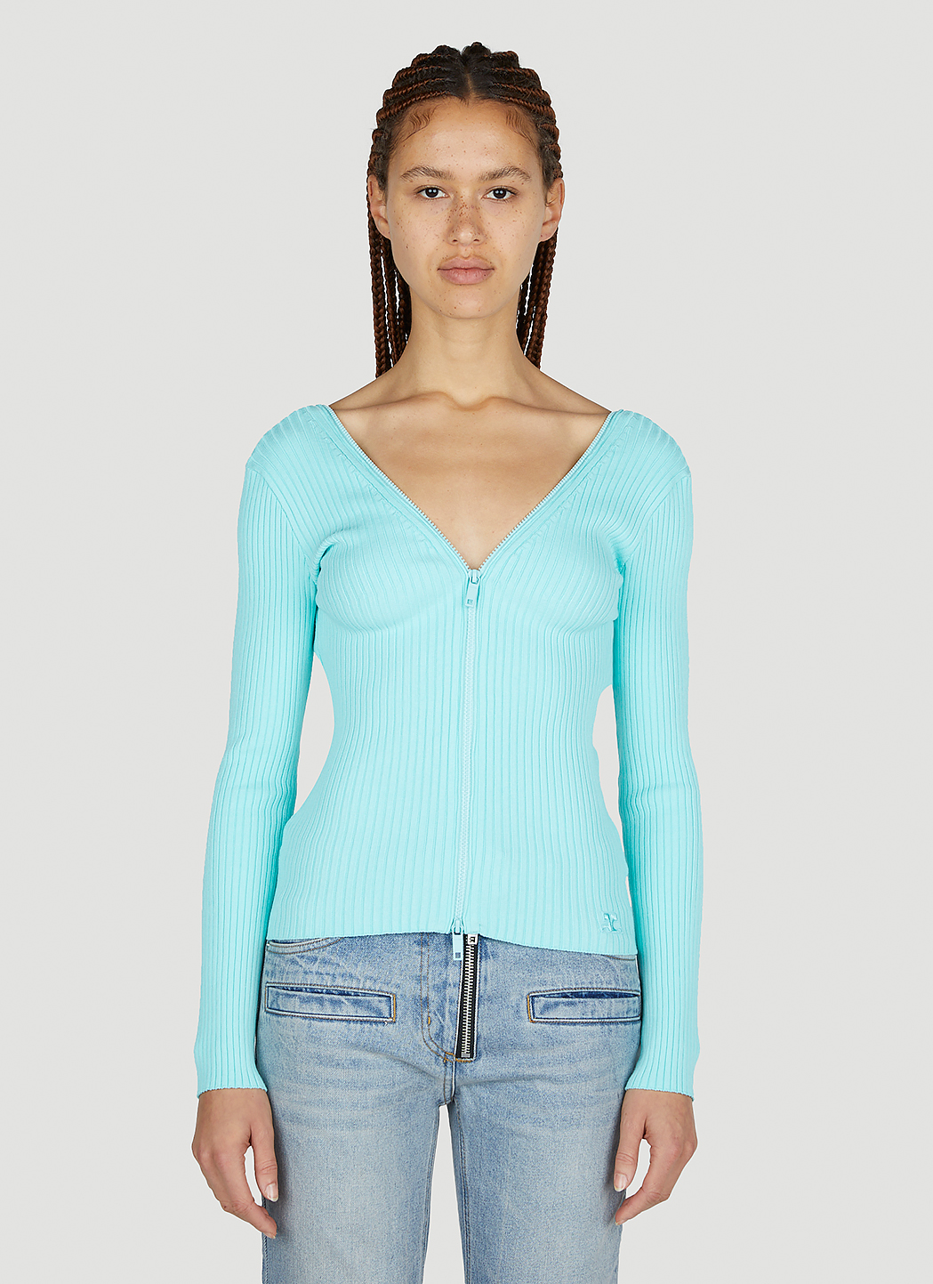 Courrèges Zip Cardigan