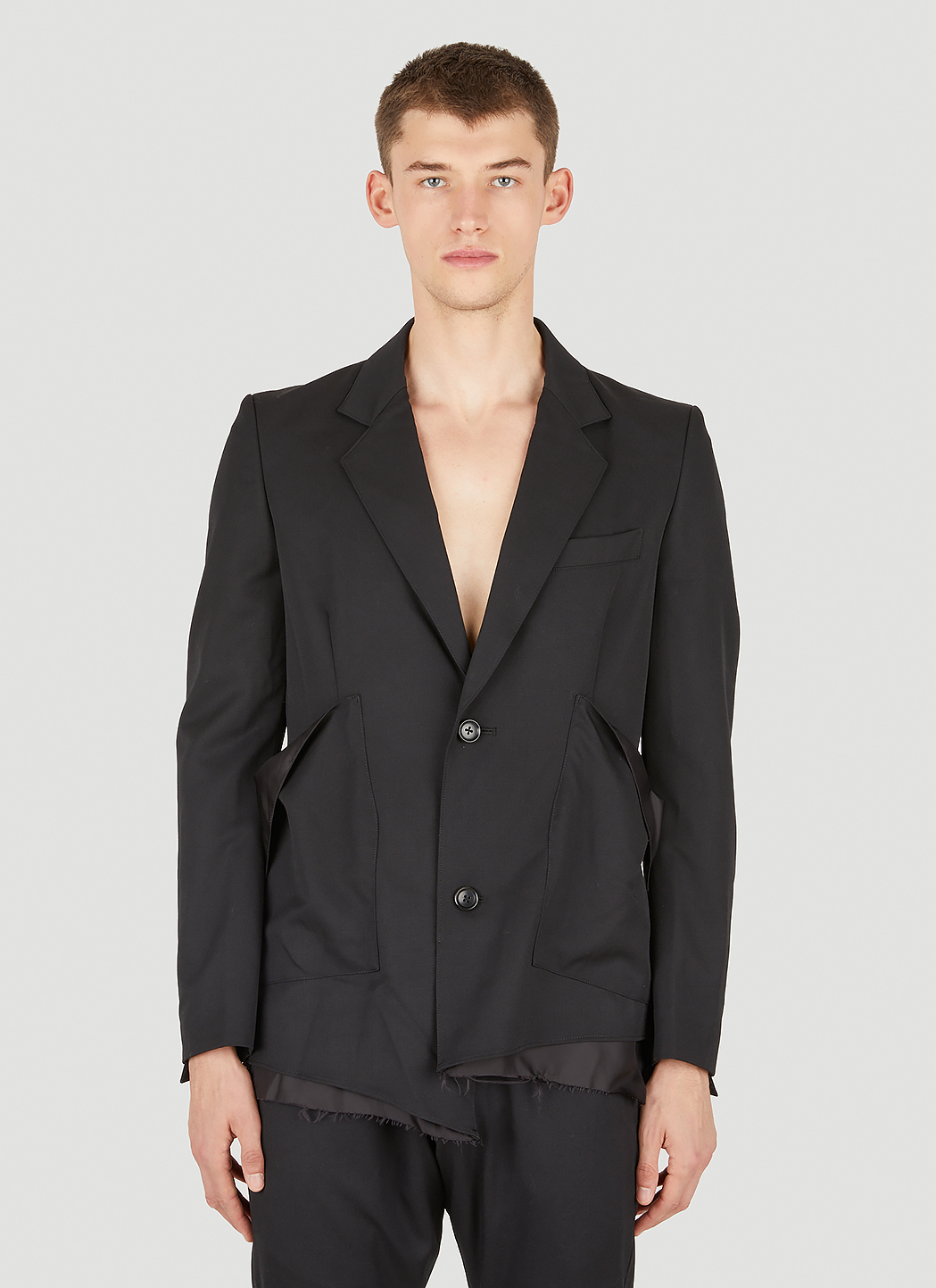 Raw Hem Blazer