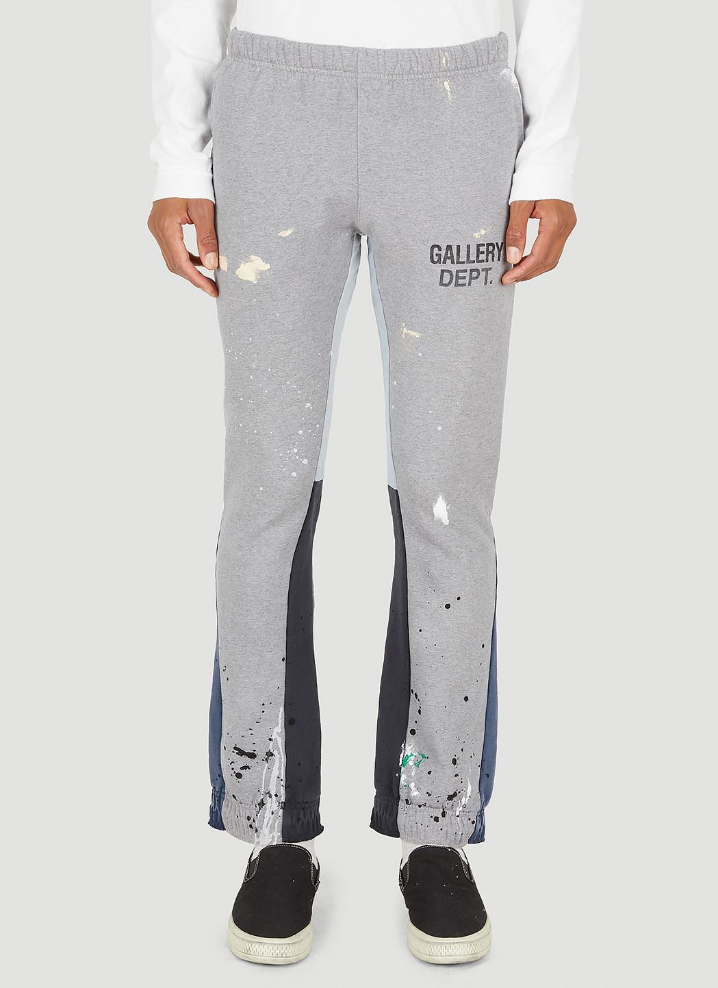 Gallery Dept. Men's Logo Print Flare Track Pants in Grey