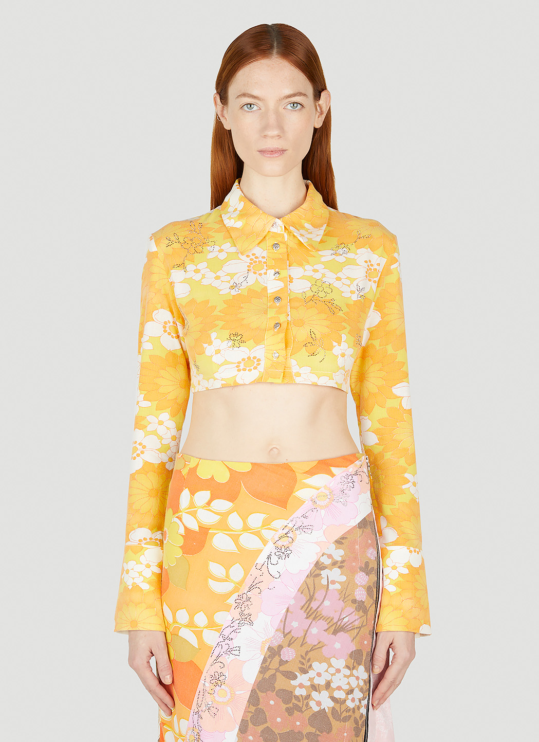 Sommar Flower Cropped Shirt