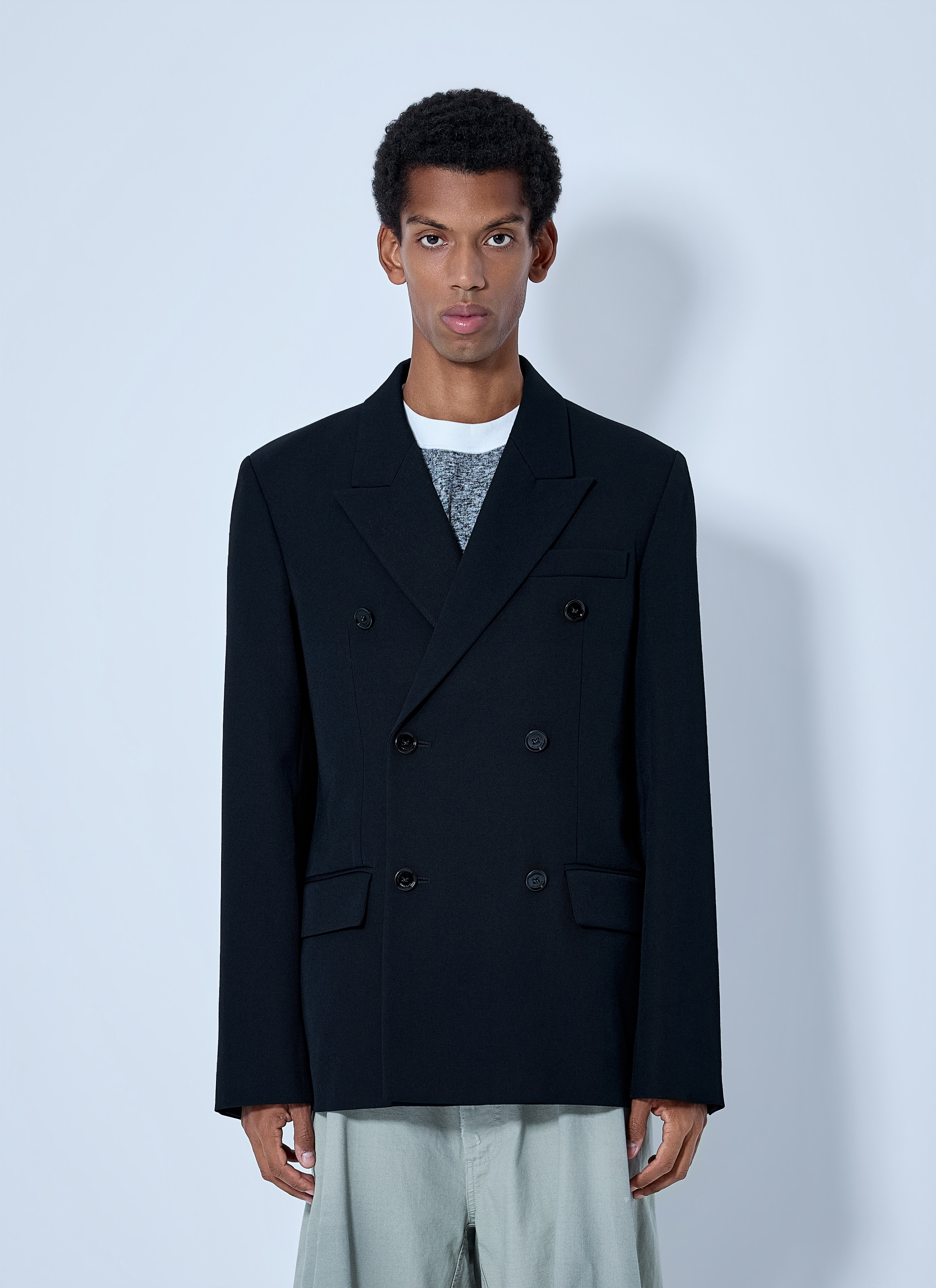 BALENCIAGA Balenciaga Double-Breasted Tailored Wool Twill Blazer