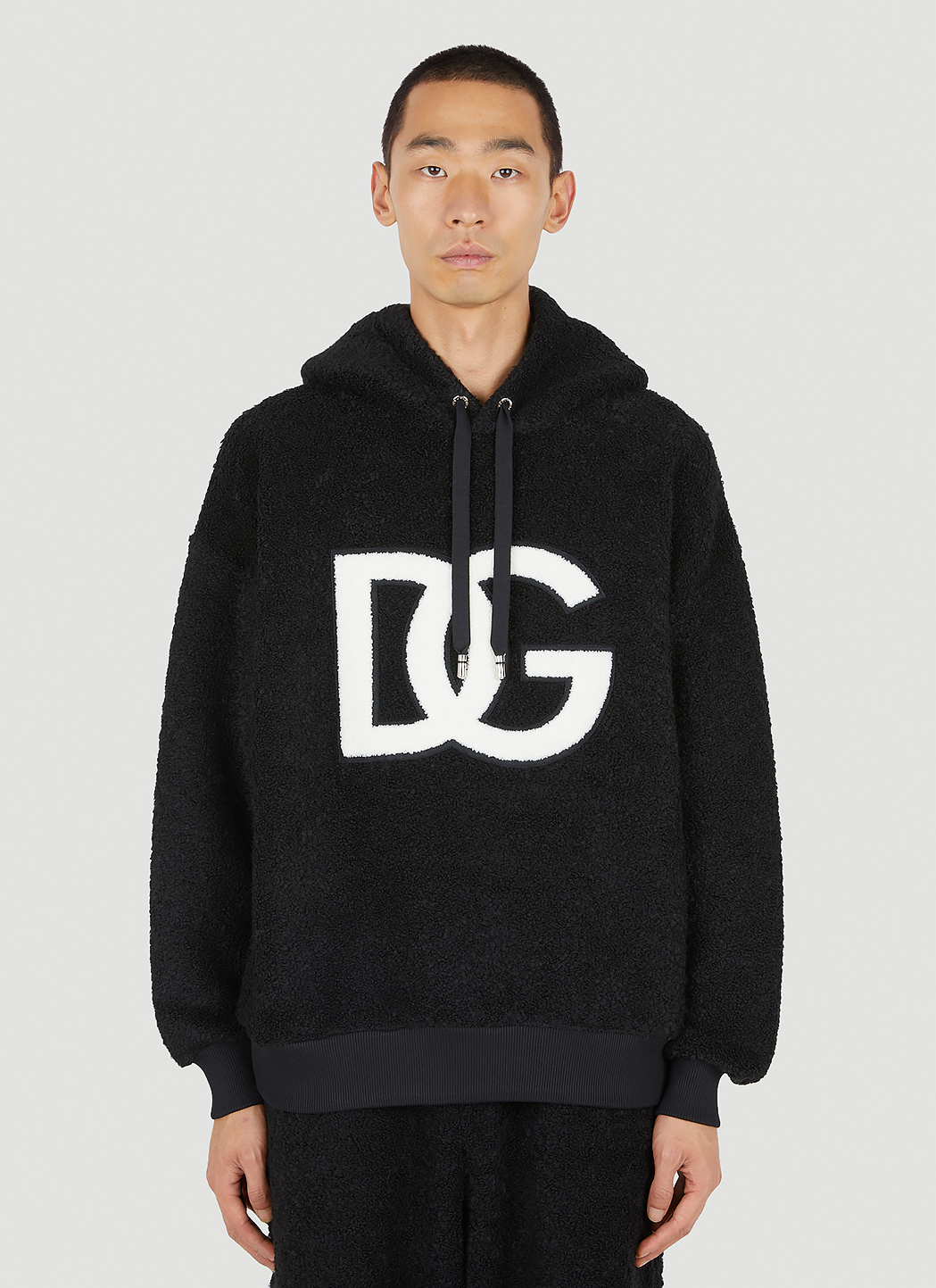 Dolce&Gabbana Boucle Fleece Hooded Sweatshirt