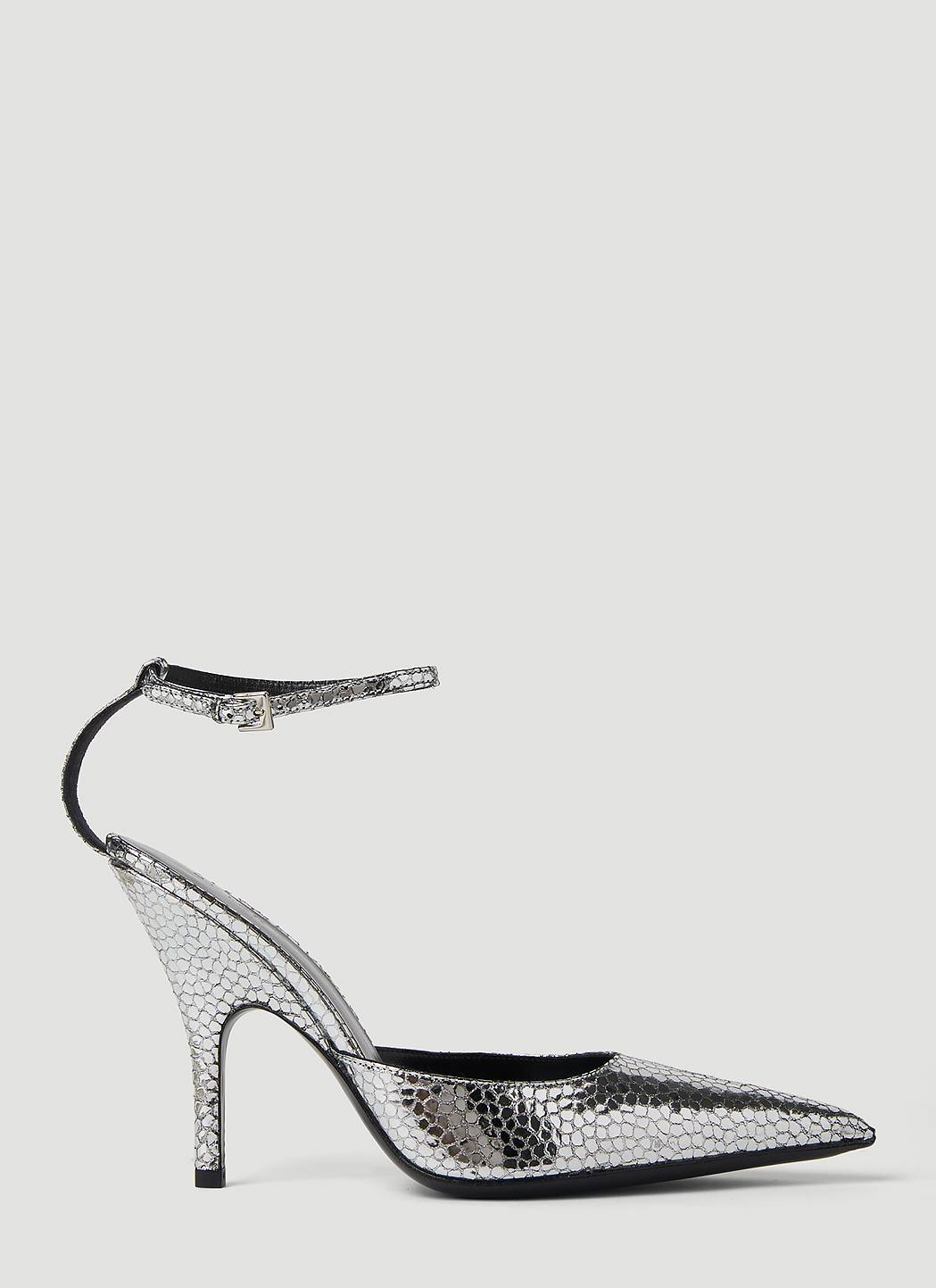 BY FAR Eliza Metallic Heel Pumps